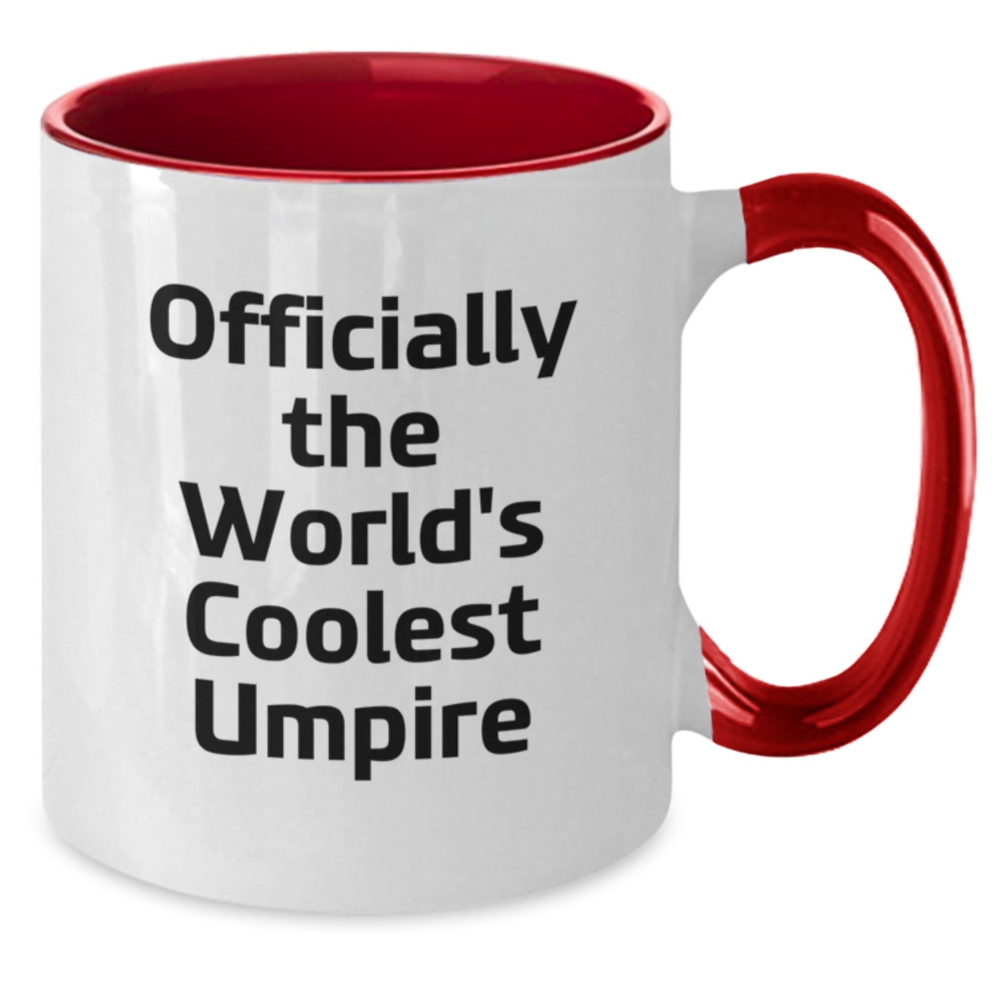 Funny Umpire Gifts from Friends for Men - Officially The World's Coolest Umpire Two Tone Coffee Mug, Christmas Unique Gifts - Additional