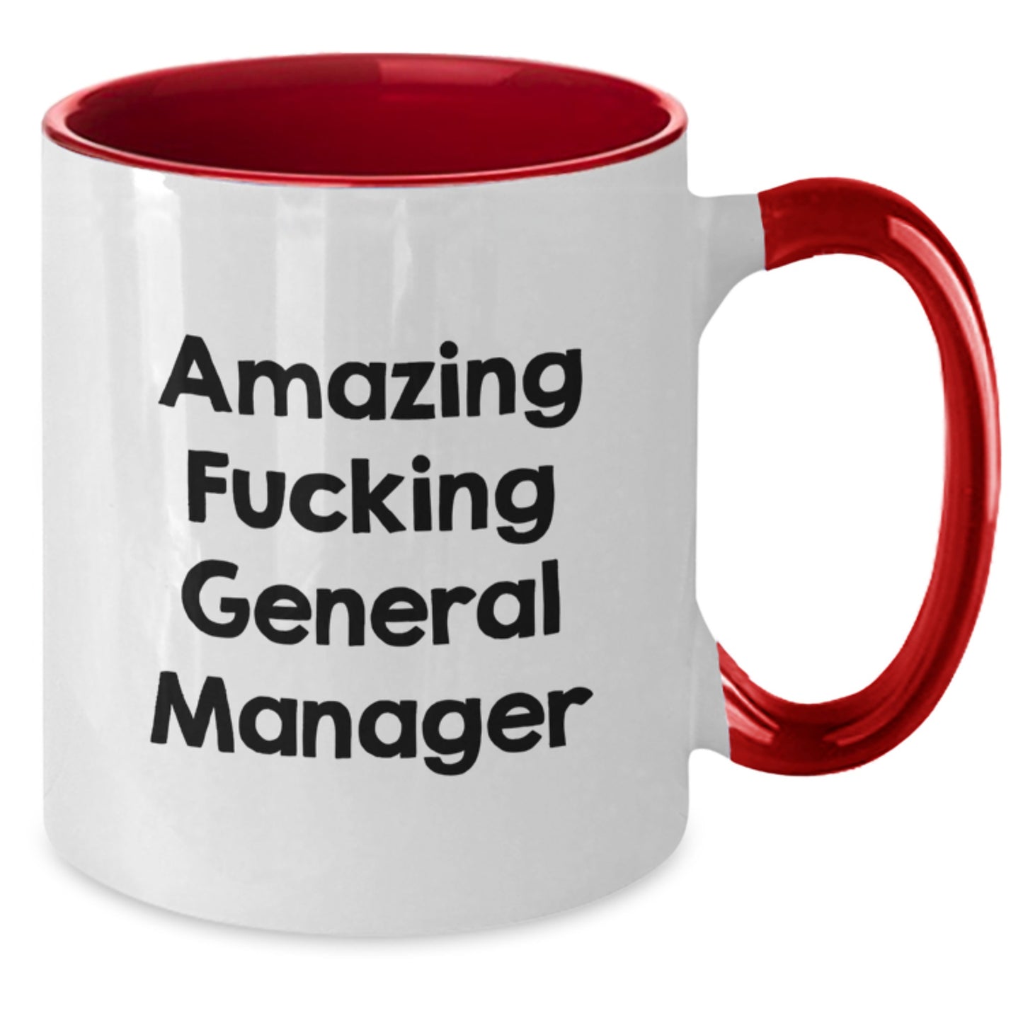 Funny General Manager Gifts from Friends - Amazing General Manager Two Tone Coffee Mug for Men - Christmas Unique Mugs for General Manager Office - Additional