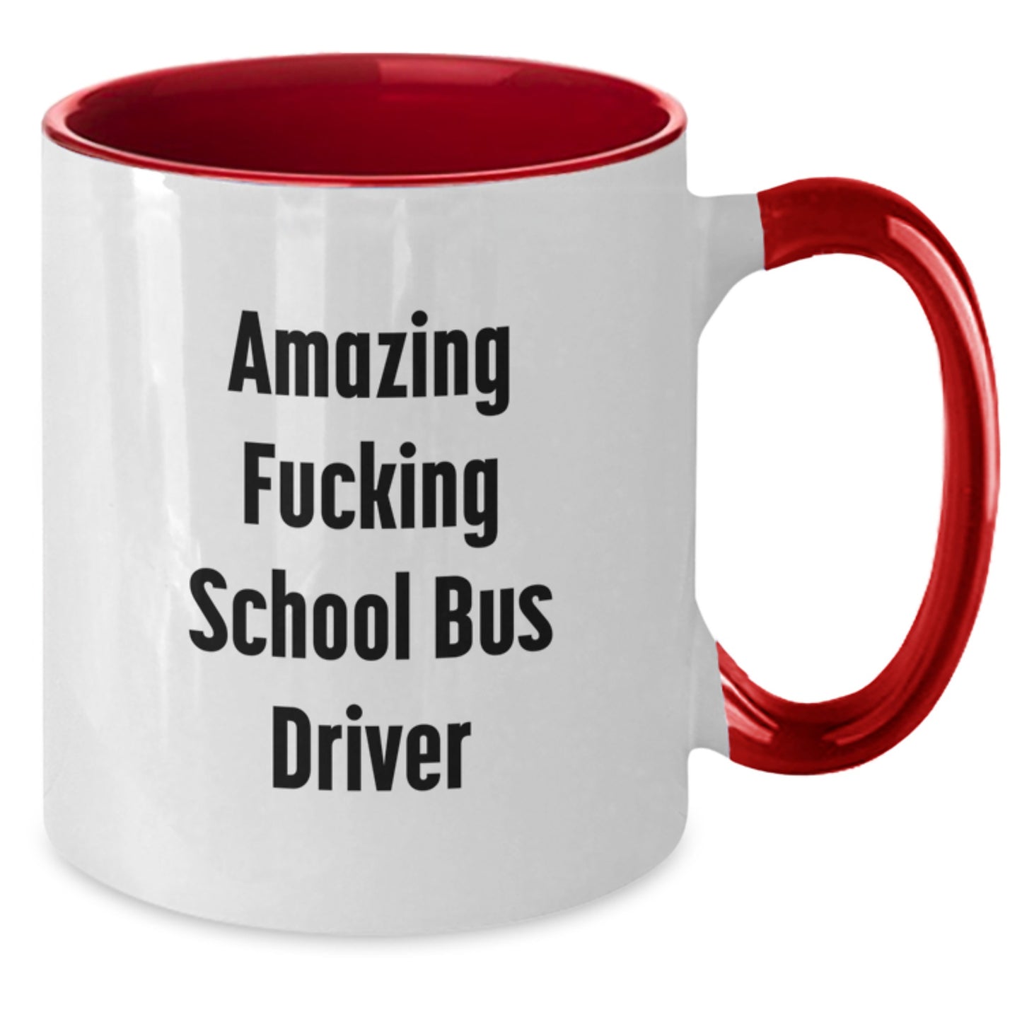 Funny School Bus Driver Gifts from Friends - Two Tone Coffee Mug for School Bus Driver Men, Christmas Unique Presents - Additional