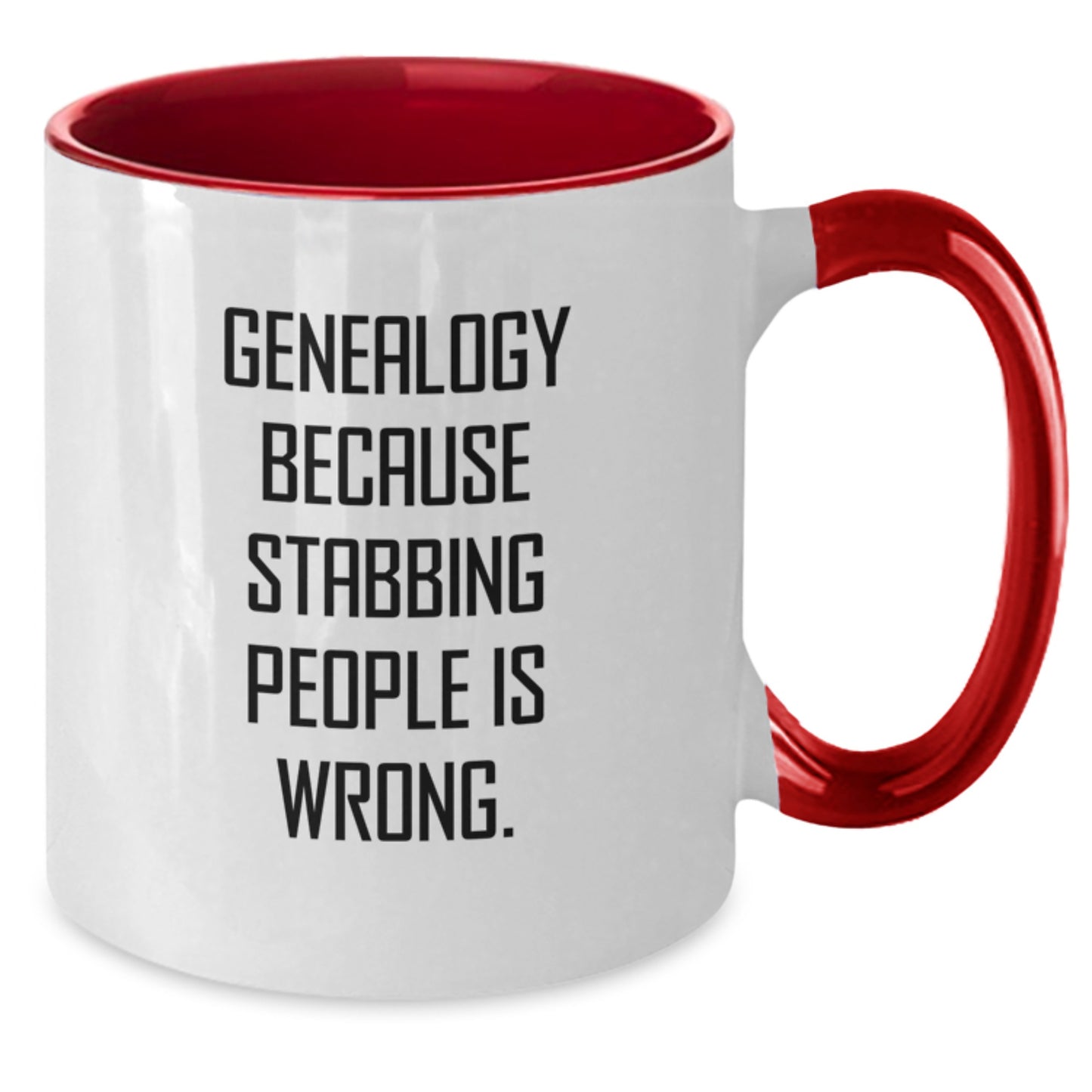 Genealogy Humor Funny Two Tone Coffee Mugs Gifts for Genealogy Enthusiasts from Friends at Christmas - Additional