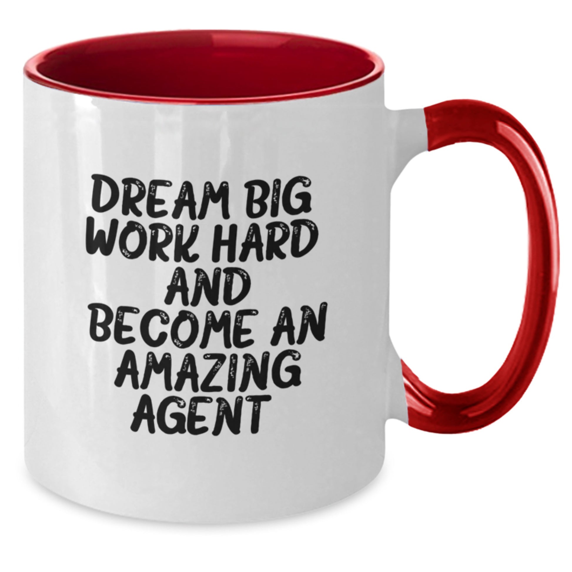Funny Agent Gifts from Friends and Family - Two Tone Coffee Mug with Inspirational Dream Big Quote - Additional