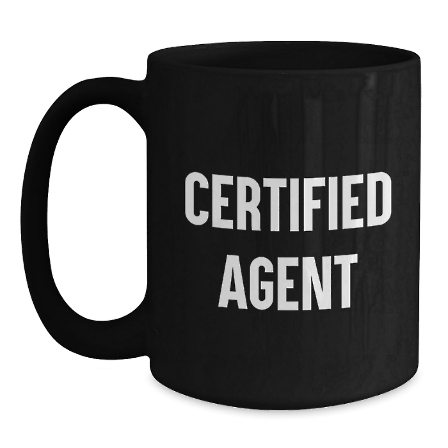 Funny Quote Agent Black Coffee Mug Gifts from Men to Agent Friends and Family at Christmas - Main
