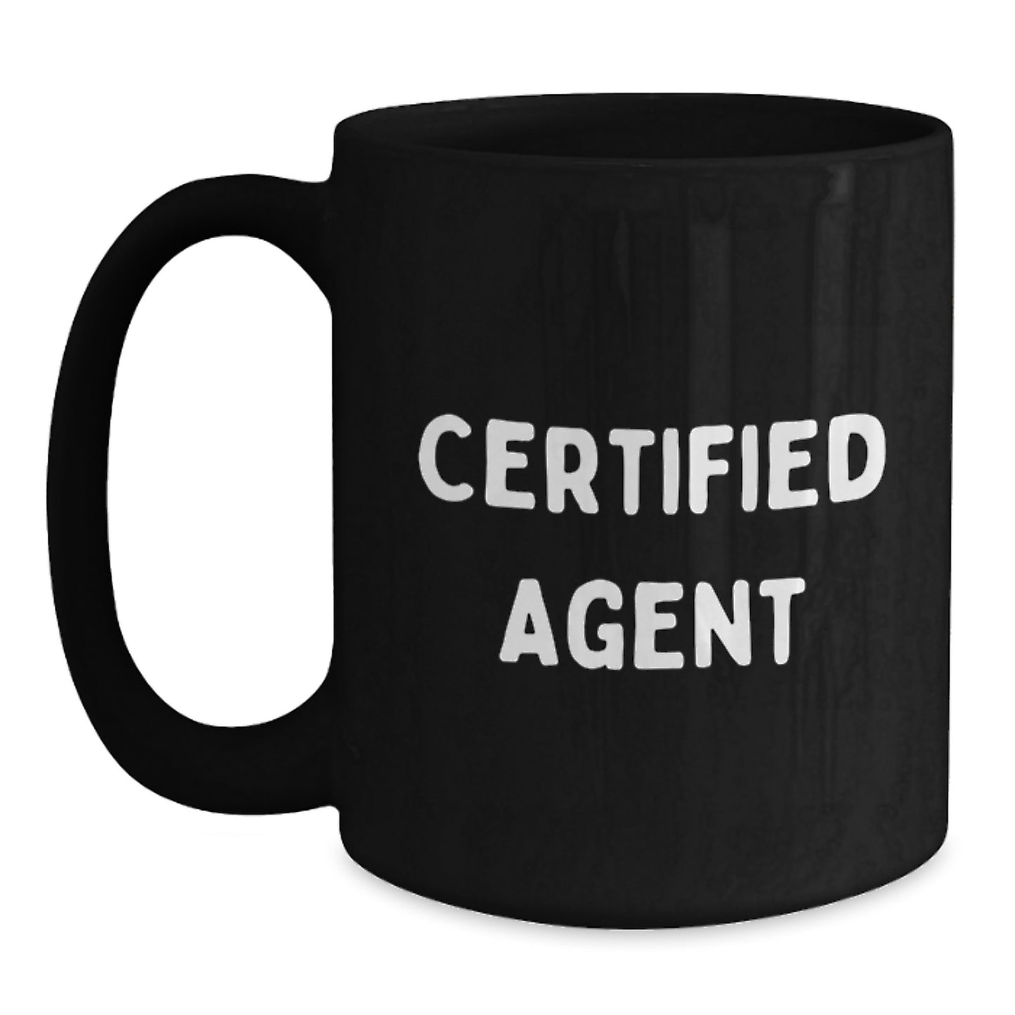 Funny Agent Gifts from Friends for Agent, Black Coffee Mugs for Certified Agent, Christmas Unique Gifts - Main