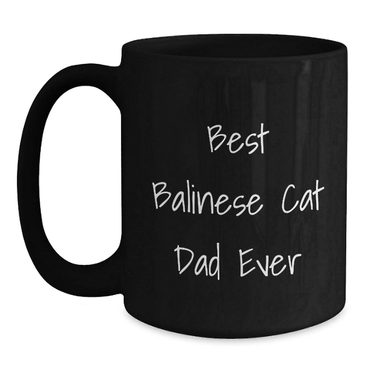 Funny Balinese Cat Lover Gifts from Men to Friends - Black Coffee Mug for Valentine's Unique - Main