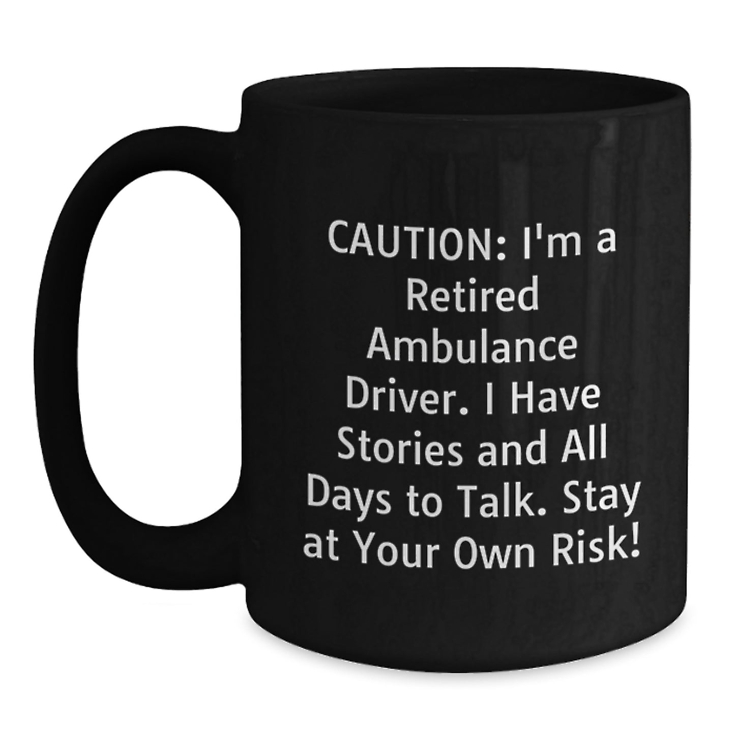 Funny Ambulance Driver Gifts for Men, Ambulance Driver Black Coffee Mug, Christmas Unique Gifts from Friends - Main