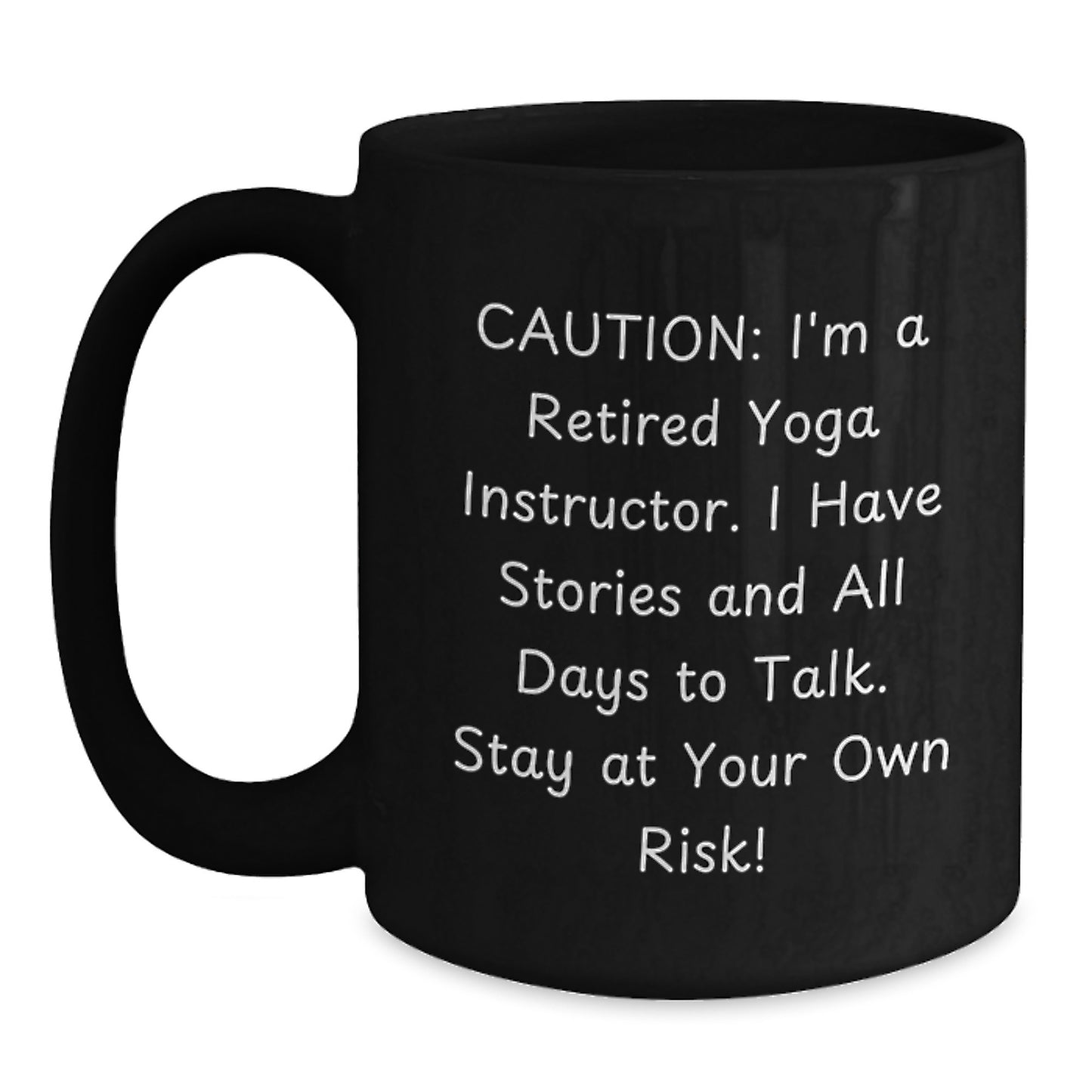 Funny Yoga Instructor Black Coffee Mugs Gifts from Best Friends for Men Women Coworkers Family - Main
