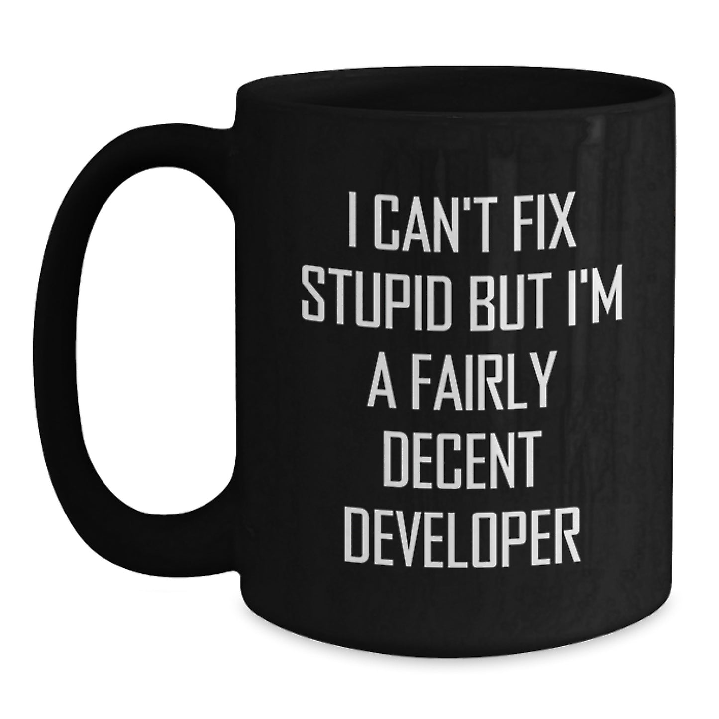 Funny Developer Gifts from Men, Black Coffee Mugs for Christmas Unique Presents for Developer Friends - Main