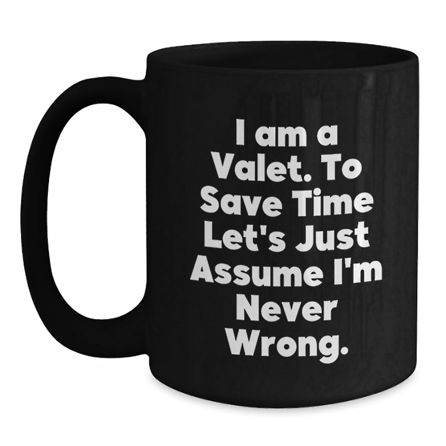 Funny Valet Black Coffee Mug Gifts from Friends and Family for Valet Christmas Unique Presents - Main