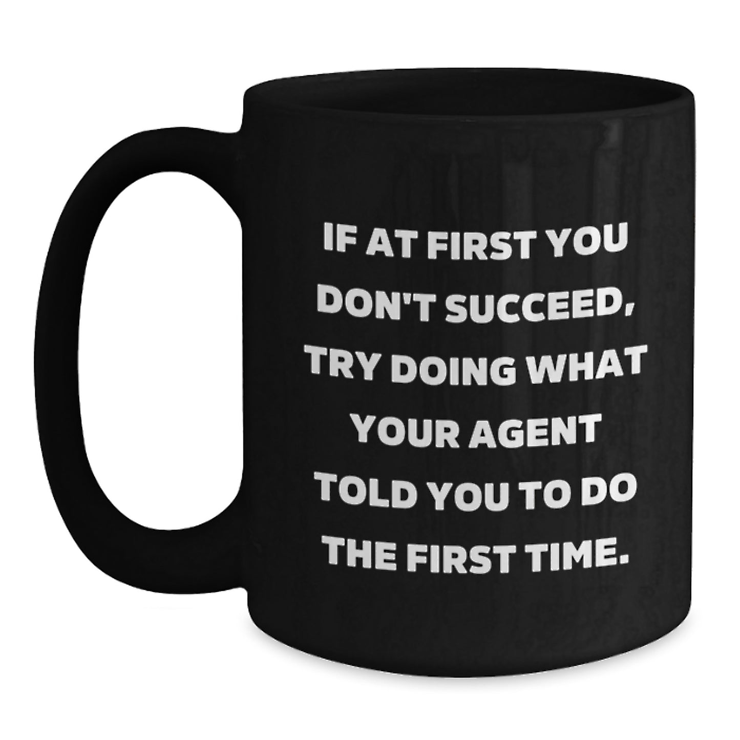 Funny Agent Quotes Gifts from Friends to Agent Black Coffee Mugs for Agent Birthday - Main