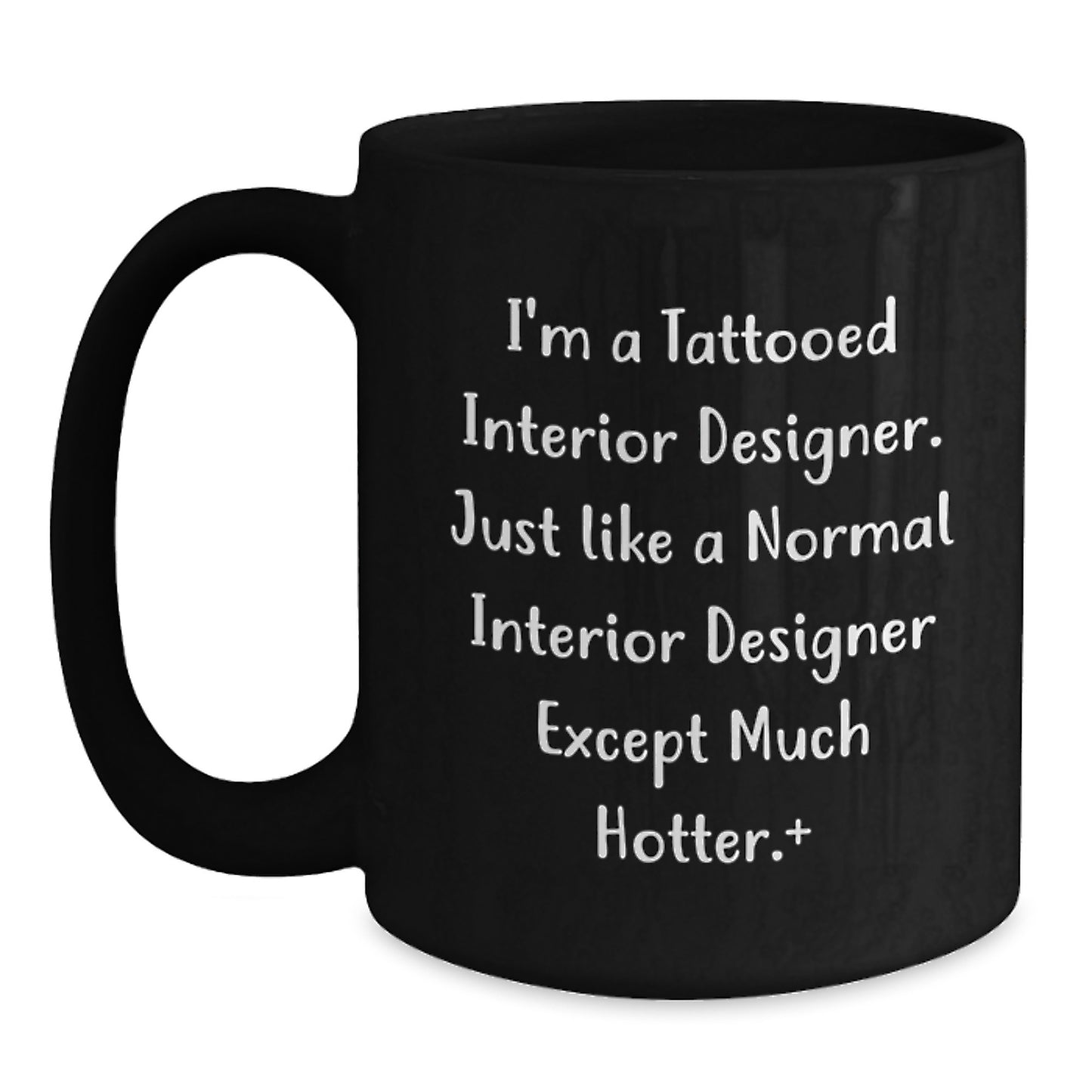 Funny Interior Designer Gifts for Men from Friends, Black Coffee Mug for Christmas Unique Gifts - Main