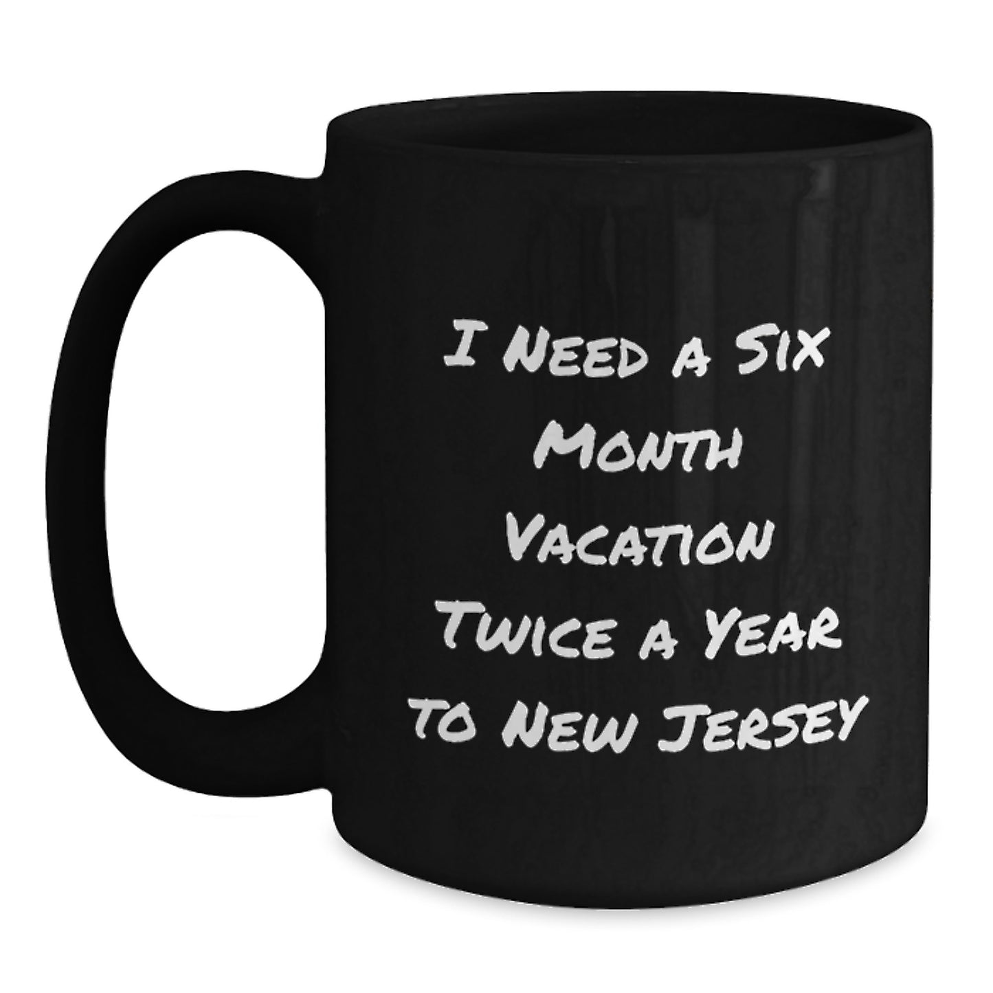 Funny Gifts from Friends to Family in New Jersey State - Black Coffee Mug for Christmas Unique Gifts - Main