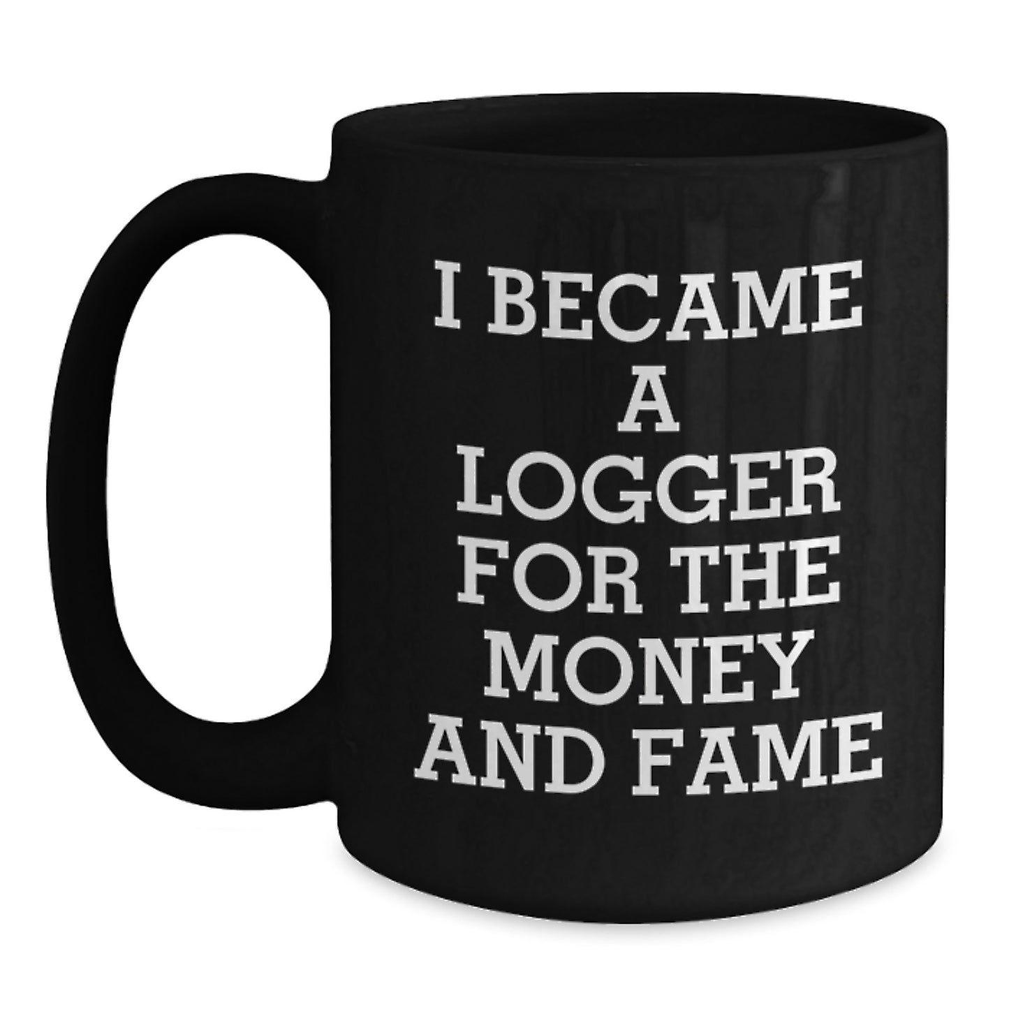 Funny Logger Gifts for Men, Unique Black Coffee Mug for Logger Enthusiasts, Christmas Unique Gifts from Friends to Logger - Main