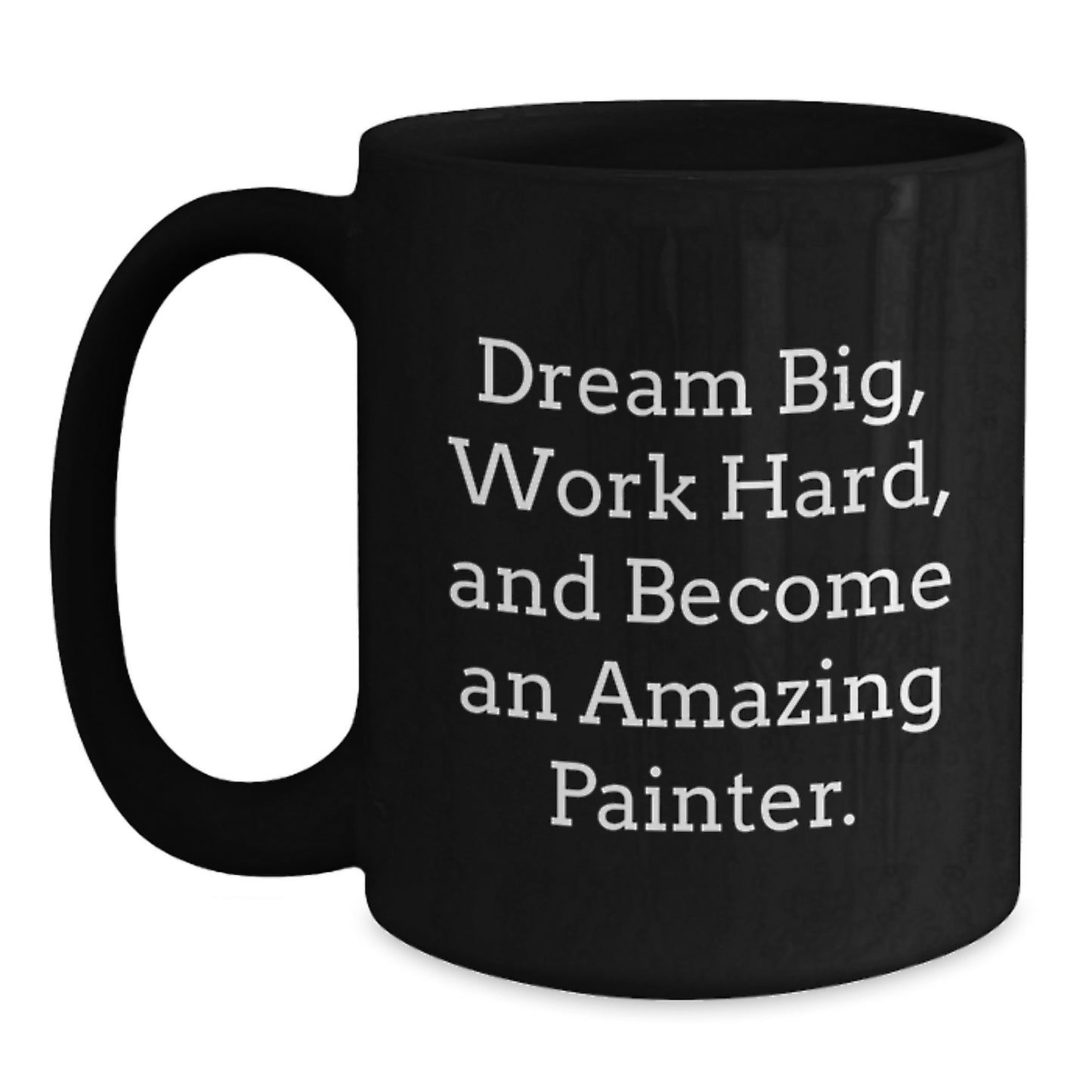 Funny Painter Gifts from Friends, Cute Inspirational Black Coffee Mug for Painter Men Women - Main