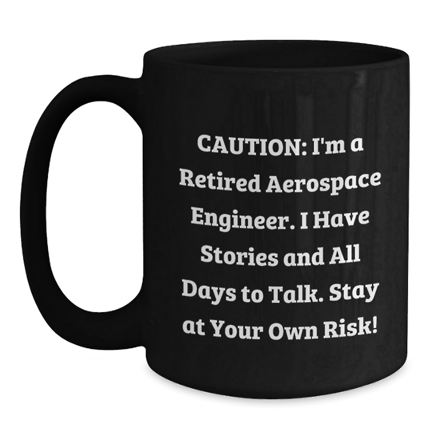 Aerospace Engineer Christmas Unique Gifts from Friends Funny Quote Black Coffee Mug, Unique Holiday Presents for Men Women Coworkers Family, 11oz 15oz Ceramic Mugs Safe for Microwave Dishwasher - Main