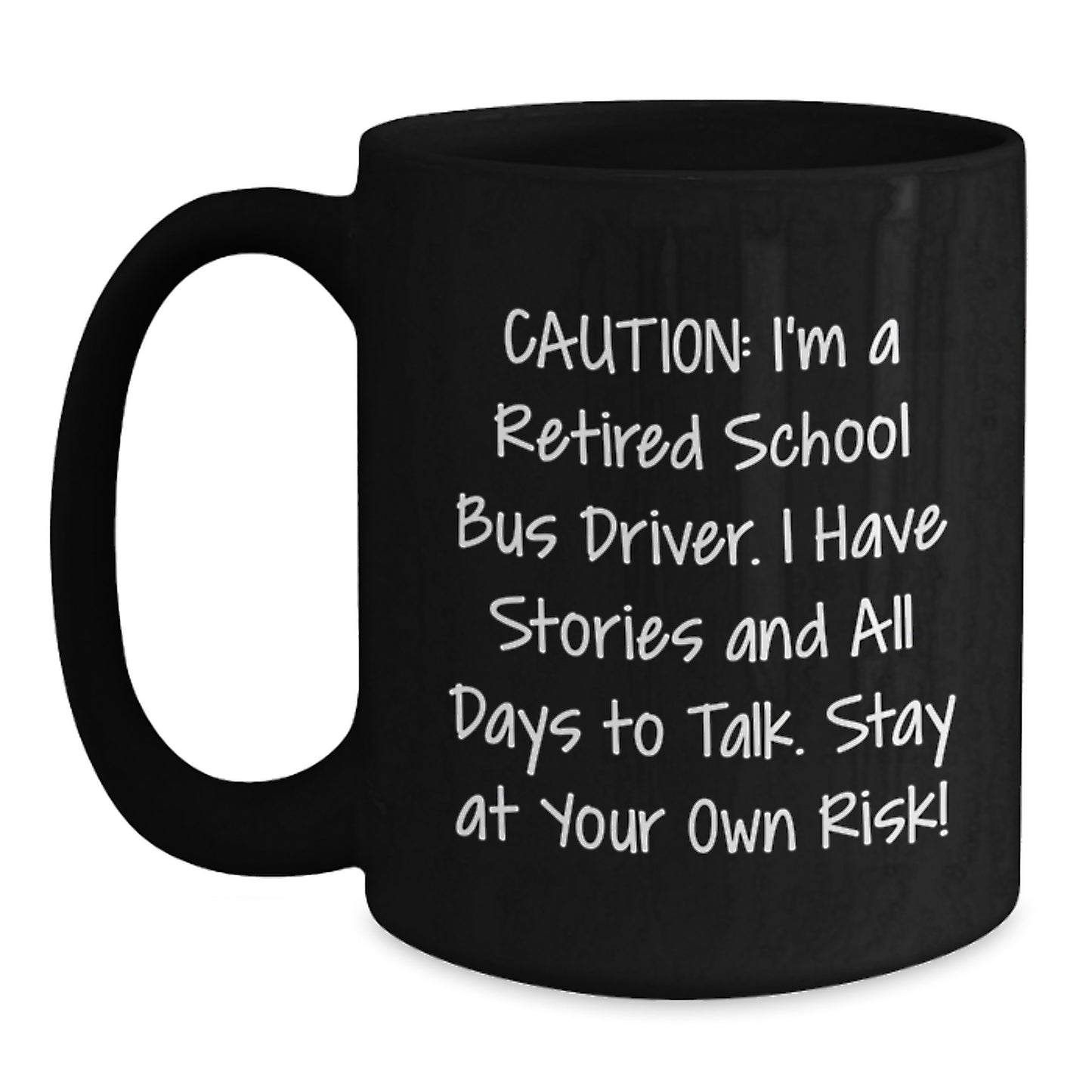 Funny School Bus Driver Gifts from Men, Women, Friends, Coworkers, Family - School Bus Driver Black Coffee Mug for Christmas Unique Presents - Main