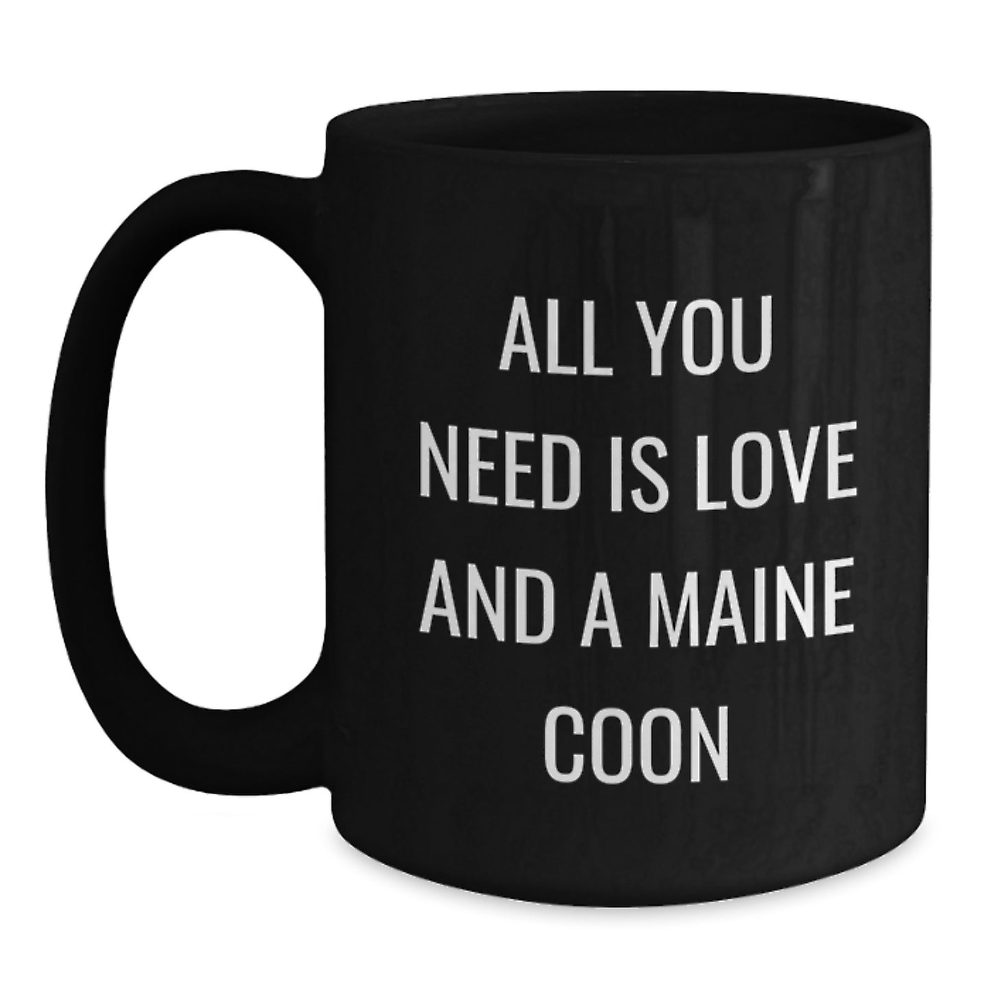 Gifts for Maine Coon Cat Lovers, Funny Black Coffee Mug, Christmas Unique Gifts from Friends to Family - Main