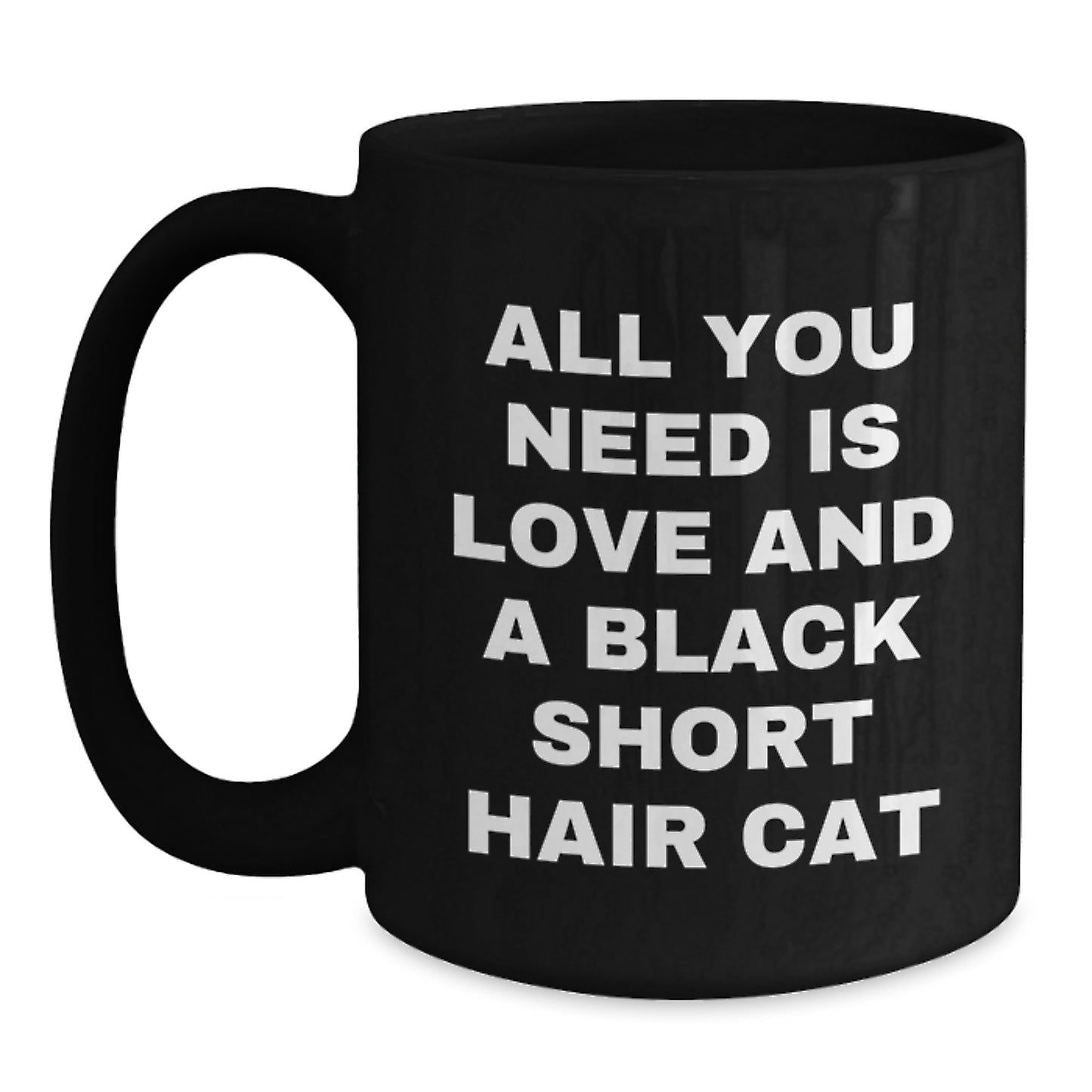 Funny Black Short Hair Cat Black Coffee Mugs for Christmas Unique Gifts from Friends and Family - Main