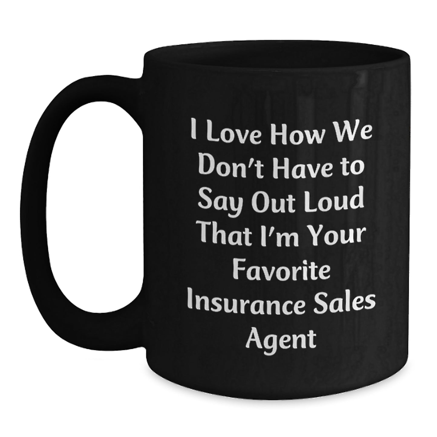 Funny Insurance Sales Agent Gifts from Men to Coworkers - Insure to Delight Black Coffee Mug, Christmas Unique Gifts for Insurance Sales Agent - Main