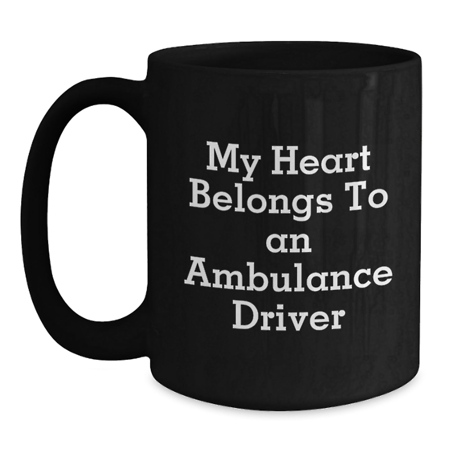 Ambulance Driver Gift Funny Christmas Unique Gifts from Men to Ambulance Driver Friends Black Coffee Mug for Ambulance Driver Lover - Main