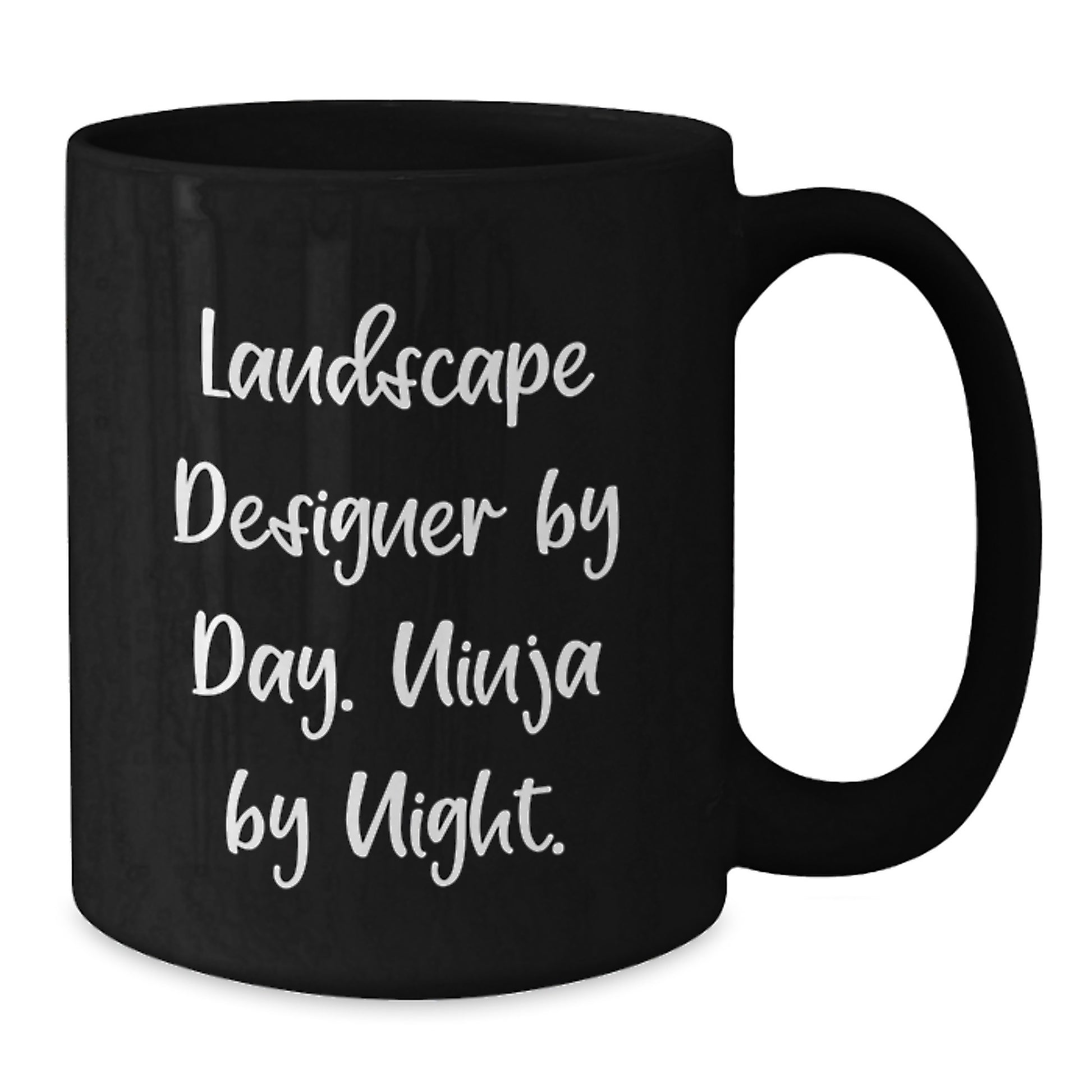 Funny Landscape Designer Gifts, Landscape Designer By Day. Ninja By Night., Black Coffee Mug, Birthday Unique Gifts from Friends to Landscape Designer - Additional