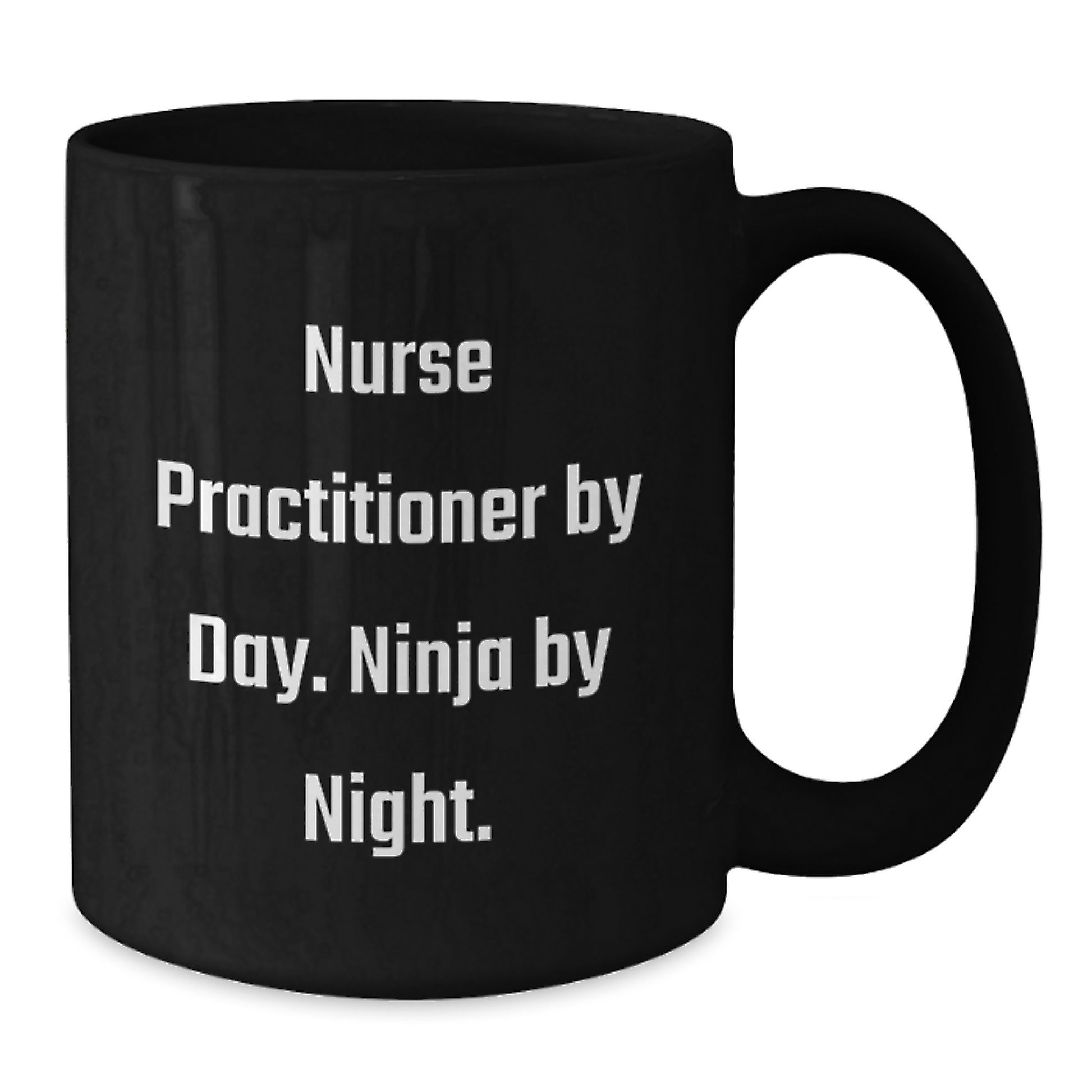 Nurse Practitioner Ninja Gifts from Friends - Funny Black Coffee Mug for Birthday - Additional