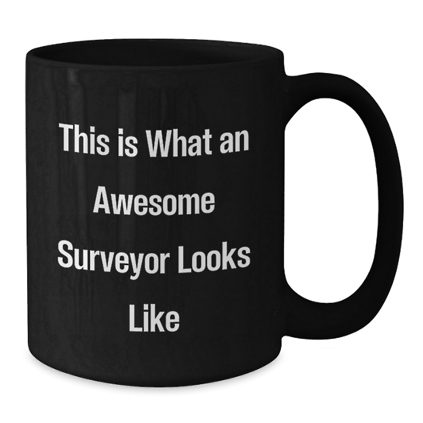Funny Surveyor Christmas Unique Gifts from Friends to Surveyor Men Black Coffee Mug - Additional