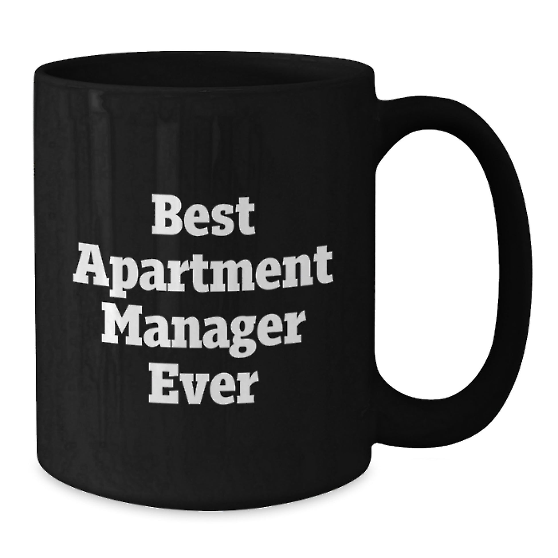 Funny Gifts from Friends, Family, or Coworkers - Best Apartment Manager Ever Black Coffee Mug, Unique Christmas Unique Gifts for Apartment Manager, Men, Women, or Office Colleagues - Additional