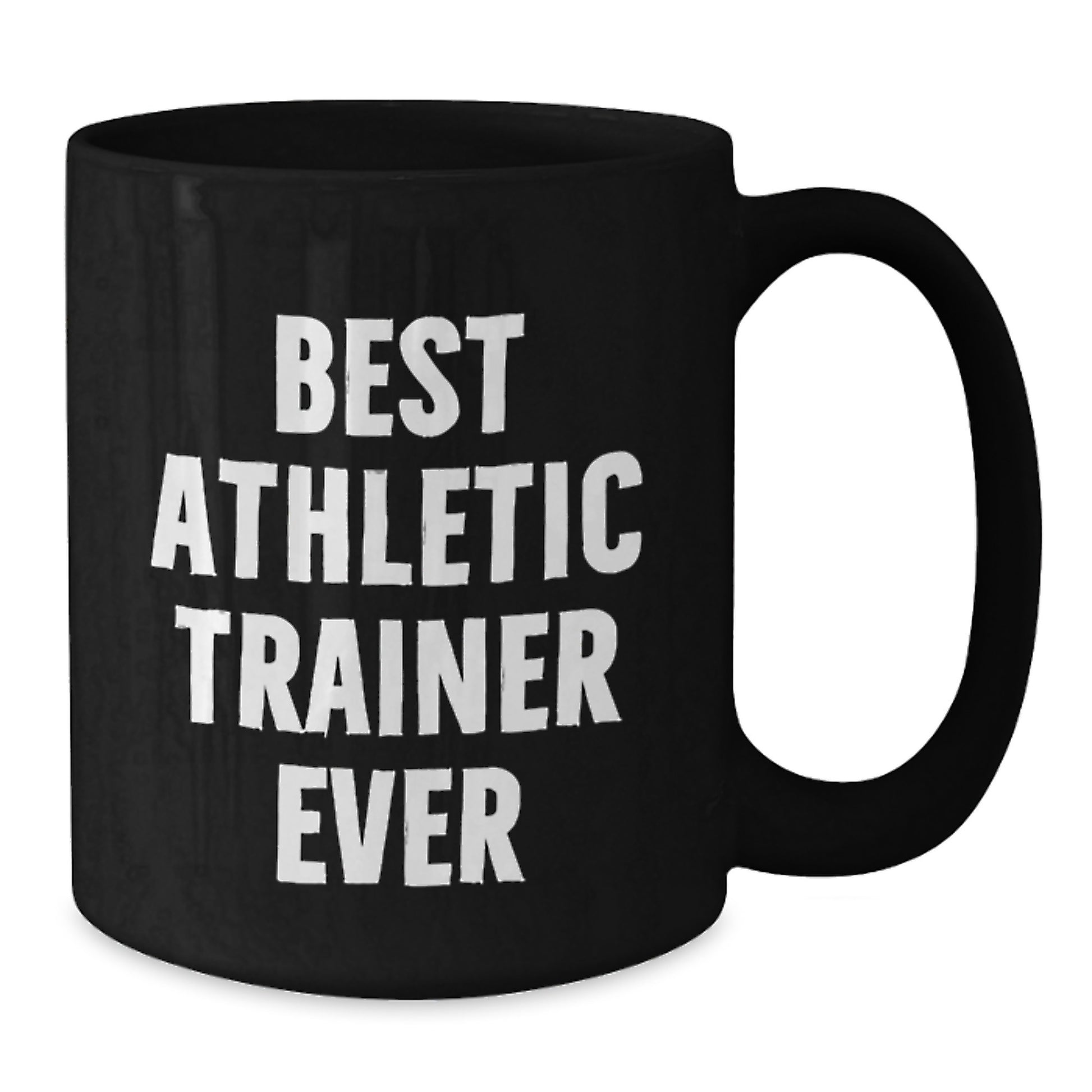 Funny Gifts from Friends for Best Athletic Trainer Ever Christmas Unique Mugs, Athletic Trainer Black Coffee Mug, Inspirational Quote on Black Mug, Best Trainer Ever Ceramic Mug - Additional