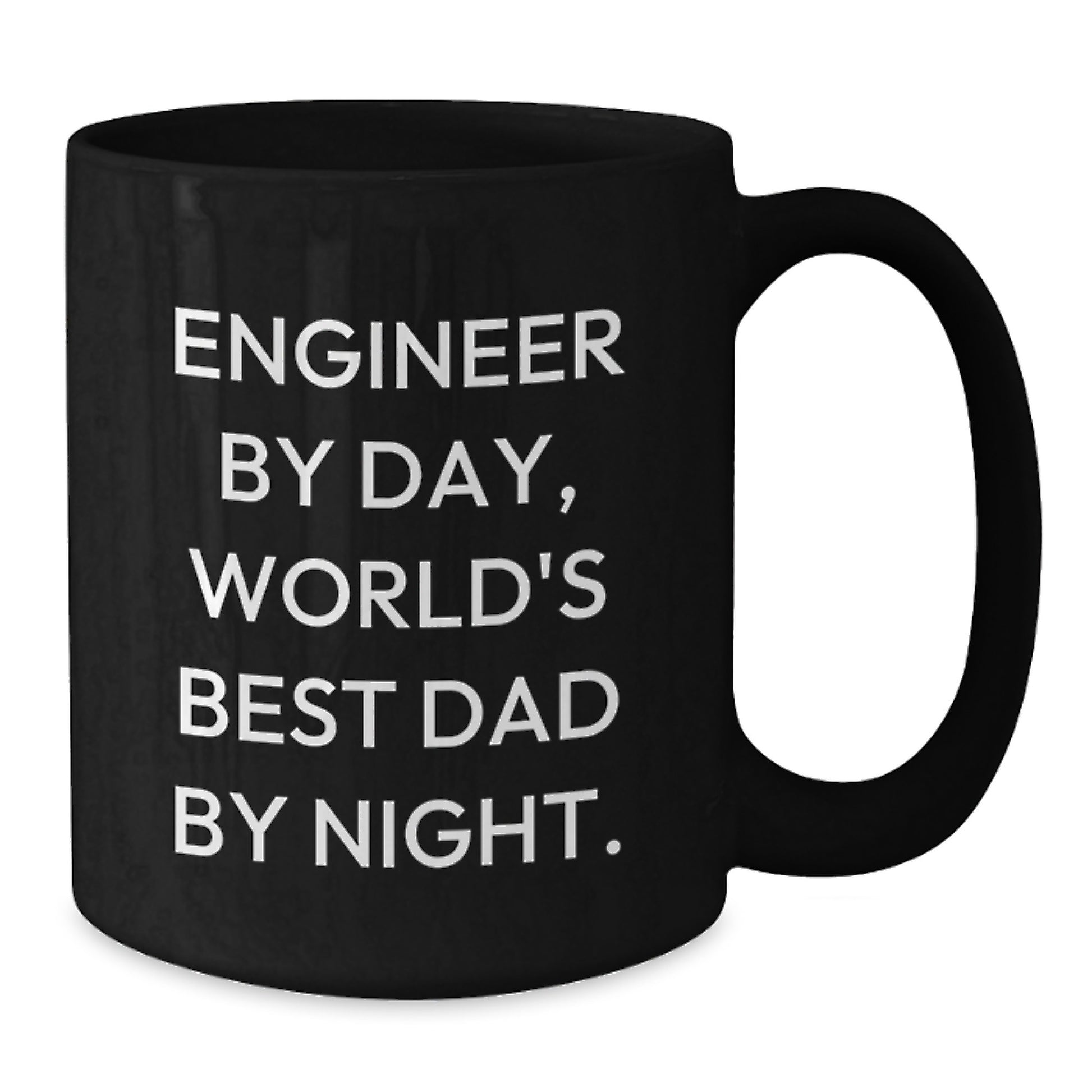 Funny Engineer Gifts Christmas Unique Black Coffee Mug Engineer By Day Dad By Night Men - Additional