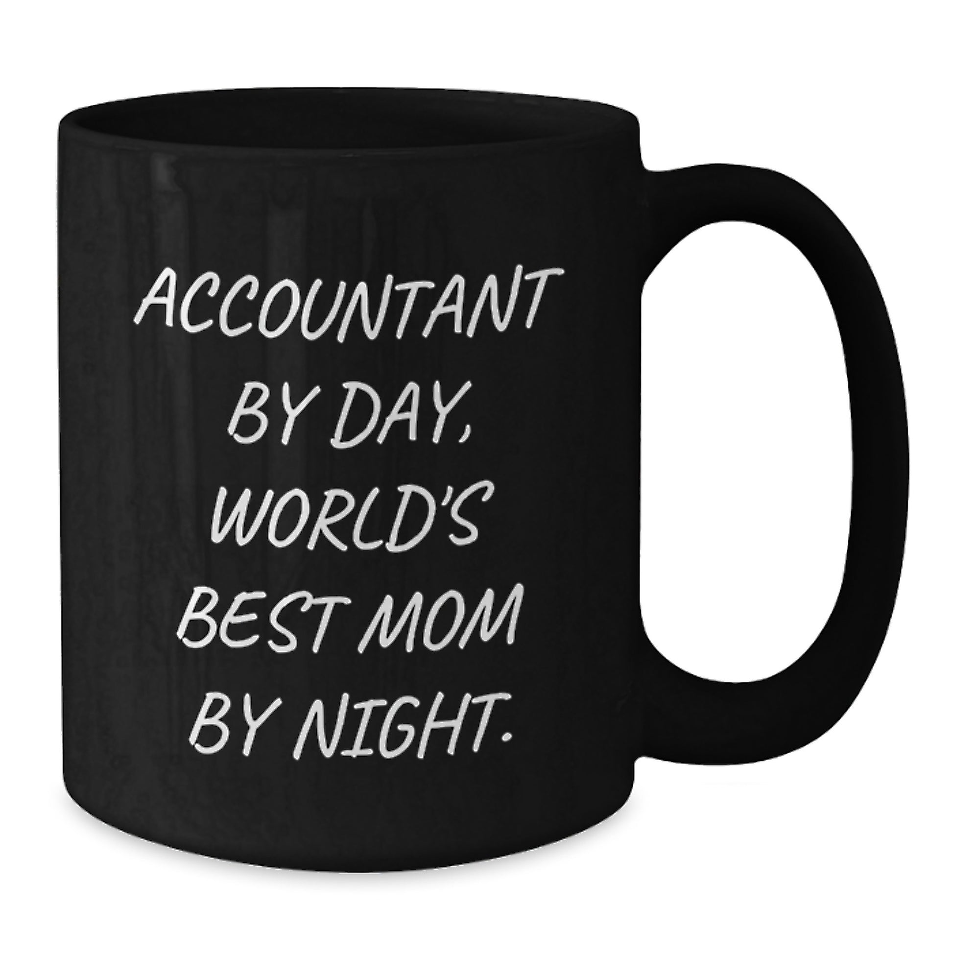 Gifts for Accountants, Funny 'Accountant By Day, World's Best Mom By Night' Black Coffee Mugs, Christmas Unique Gifts from Friends to Family - Additional