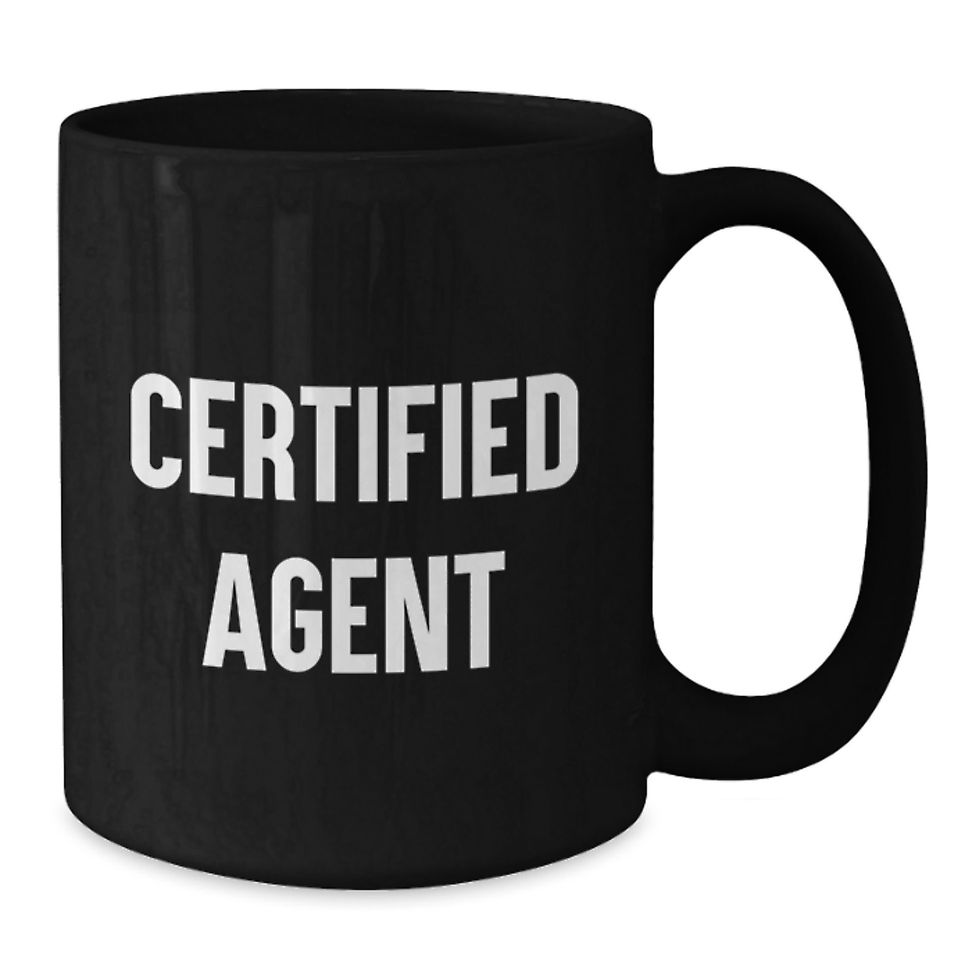 Funny Quote Agent Black Coffee Mug Gifts from Men to Agent Friends and Family at Christmas - Additional