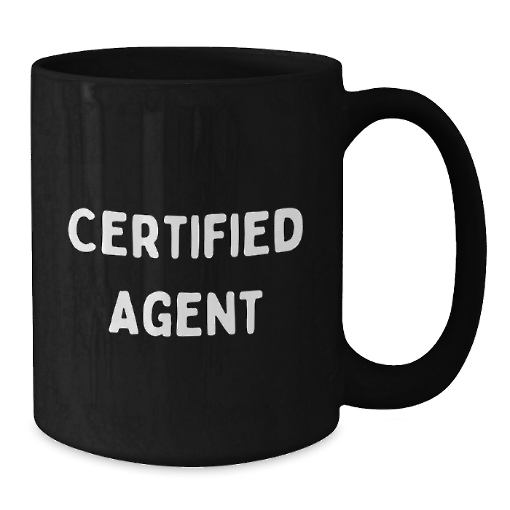 Funny Agent Gifts from Friends for Agent, Black Coffee Mugs for Certified Agent, Christmas Unique Gifts - Additional