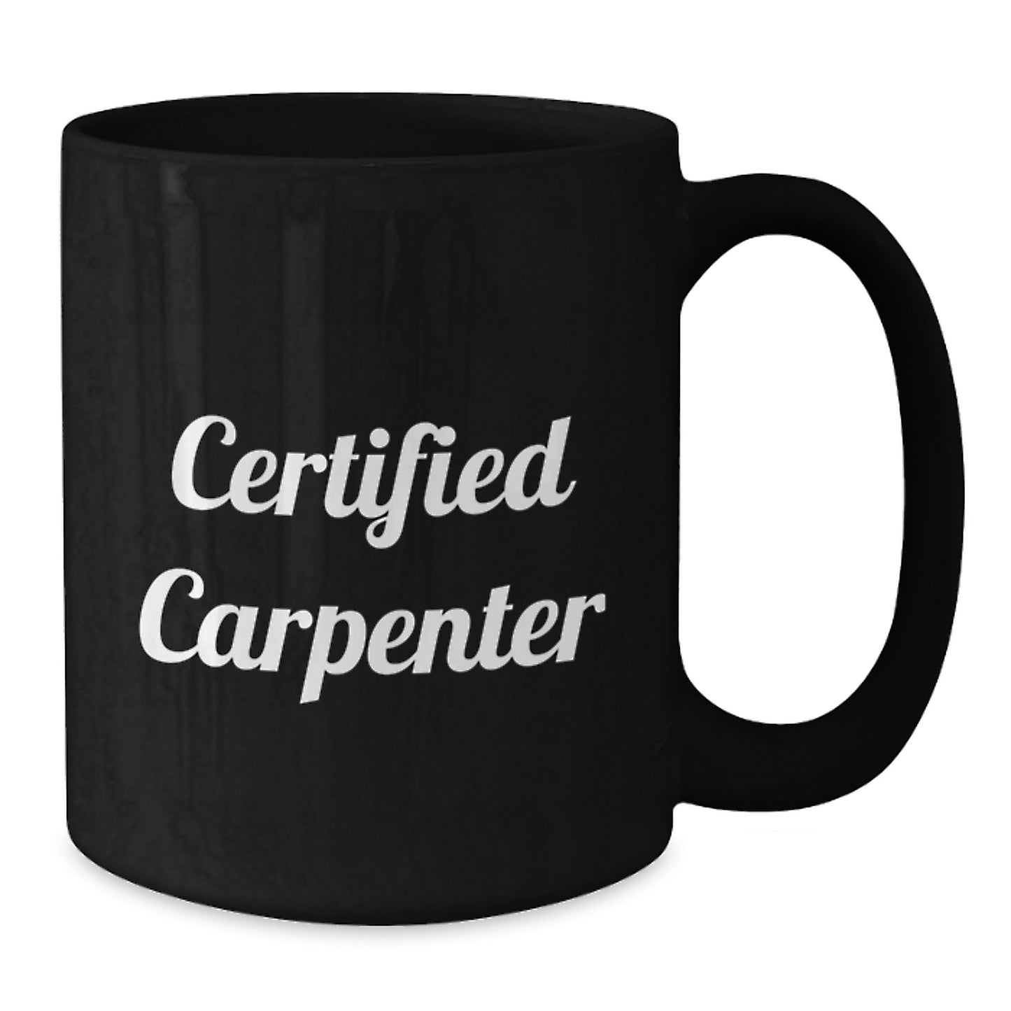 Funny Certified Carpenter Gifts for Men, Black Coffee Mug for Graduation with Inspirational Quote, 'Tools of the Trade' - Additional
