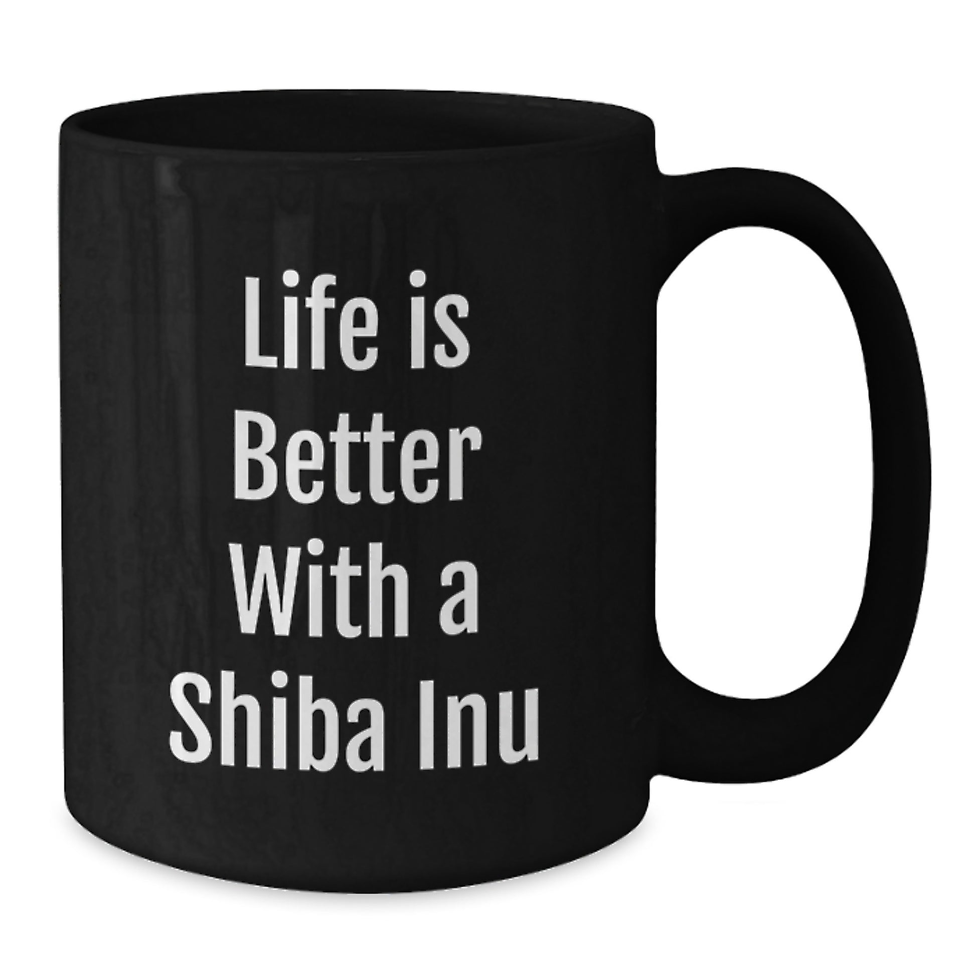 Shiba Inu Dog Lover Gifts from Friends, Funny Black Coffee Mug for Men Women Family Friends Birthday Unique Gifts - Additional