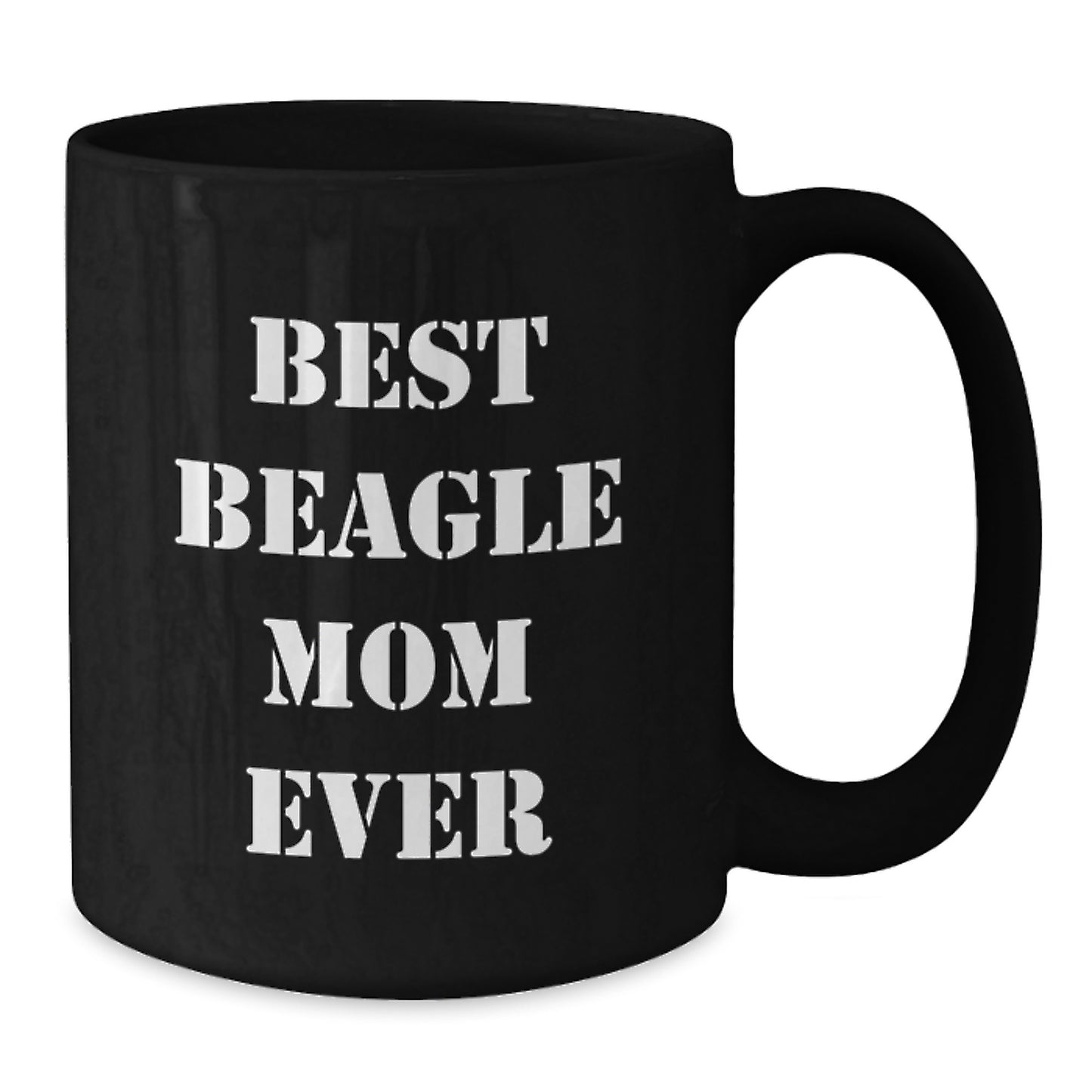 Beagle Dog Mom Gifts from Friends, Unique Birthday Unique Gifts for Women, Black Coffee Mug with 'Best Beagle Mom Ever' Quote - Additional