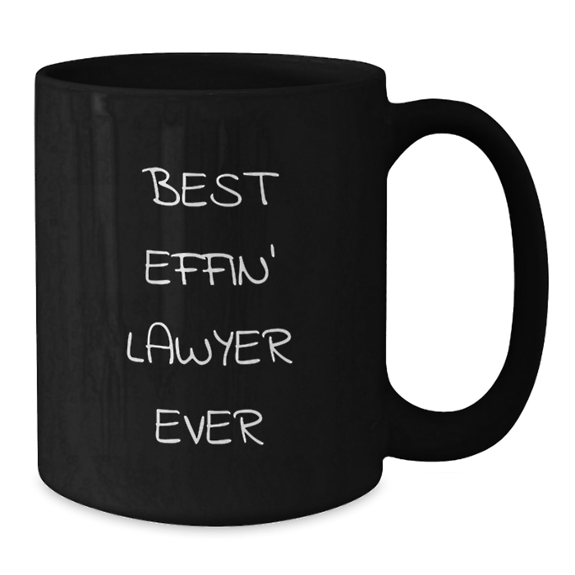Funny Lawyer Gifts from Men to Lawyer Friends and Family - Best Effin' Lawyer Ever Black Coffee Mug for Christmas Unique Presents - Additional