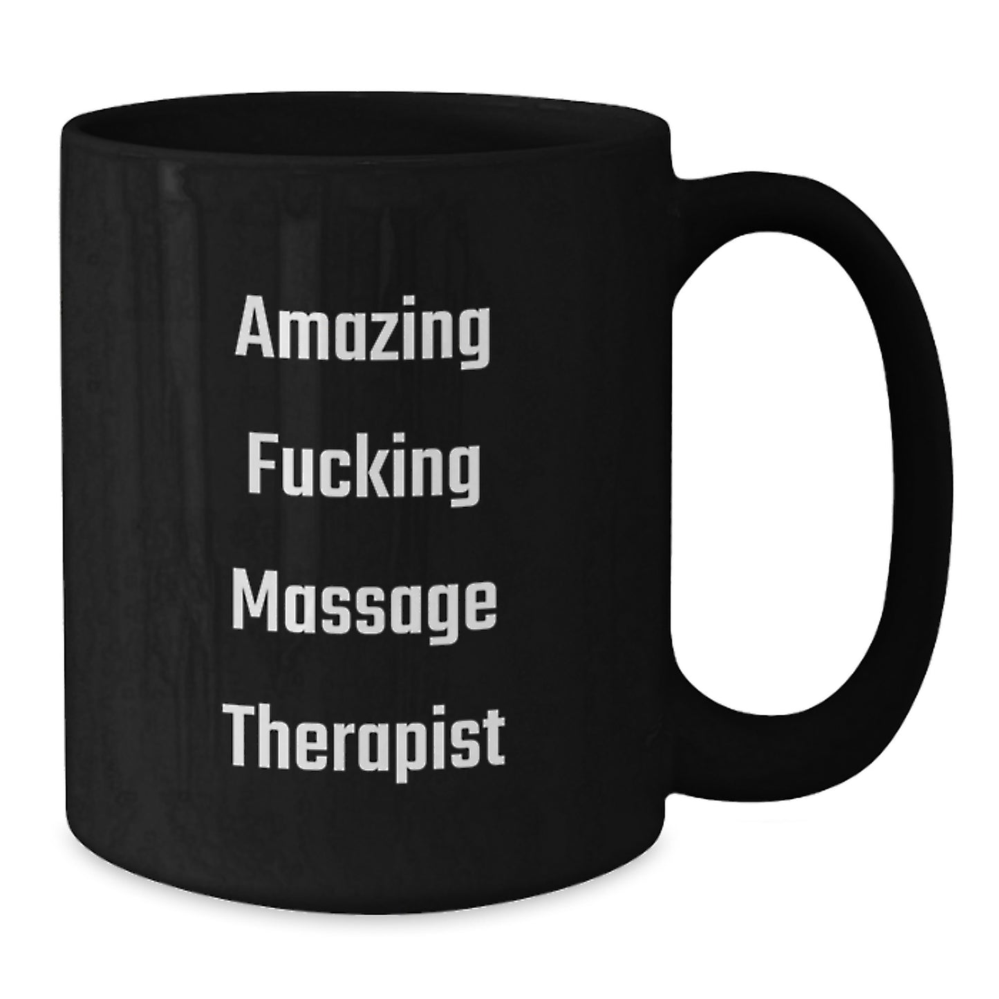 Funny Gift Ideas for Massage Therapist Friends - 'Amazing F--king Massage Therapist' Black Coffee Mugs, Unique Gifts from Men to Women, Coworkers, Family - Additional