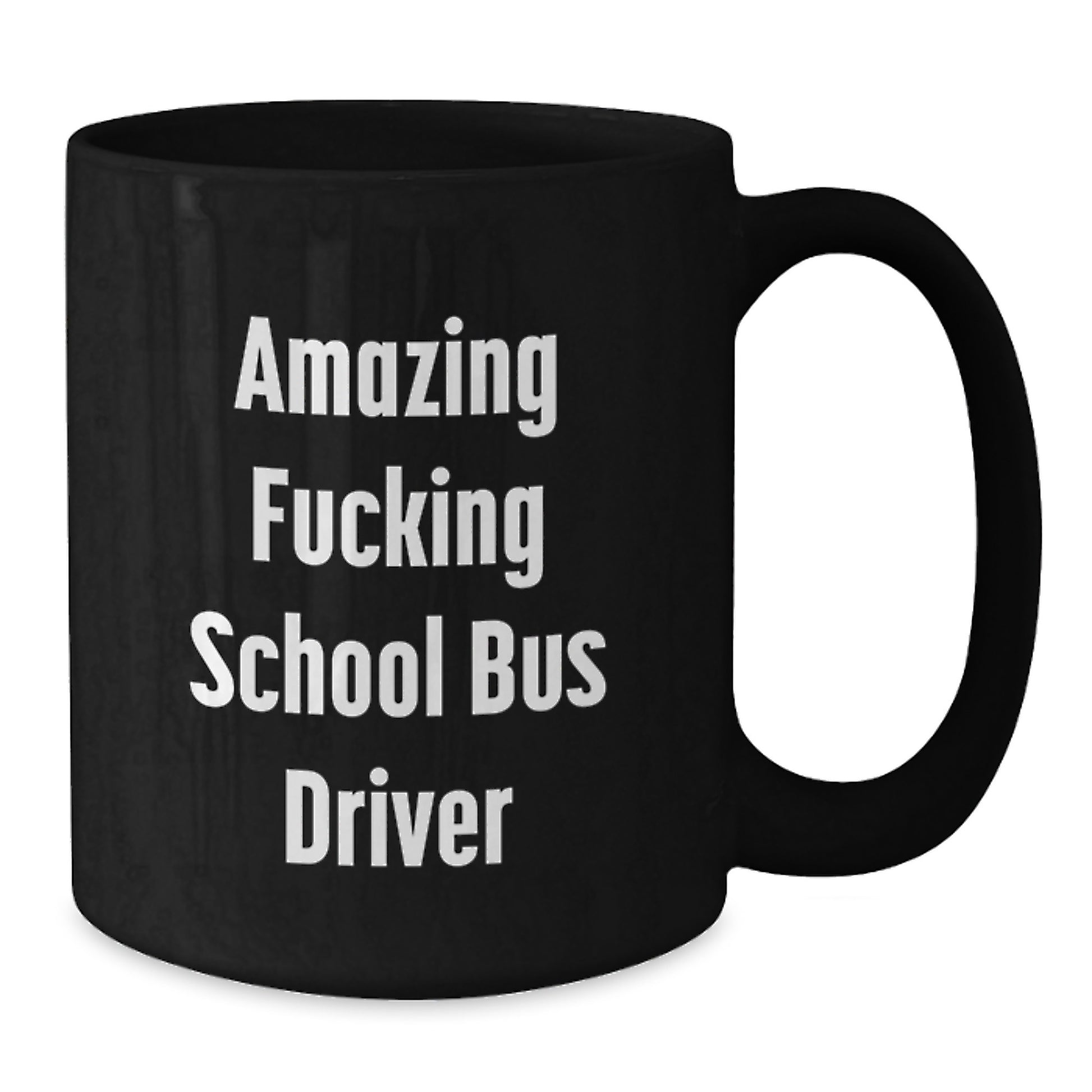 Funny School Bus Driver Gifts from Men - School Bus Driver Black Coffee Mug for Christmas Unique Presents - Additional