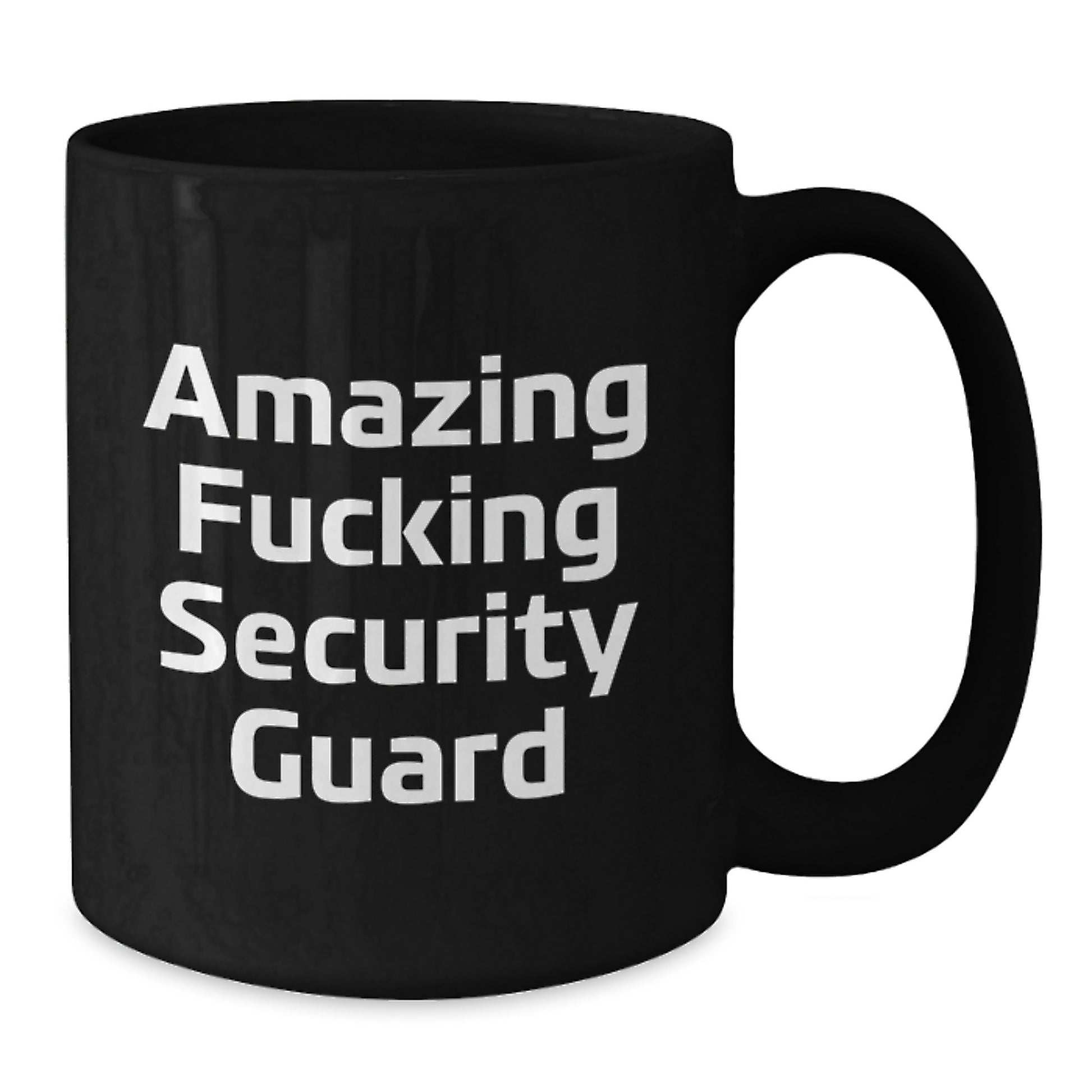 Funny Security Guard Gifts from Men, Black Coffee Mug for Security Guard, Amazing F--KING 'Security Guard' Christmas Unique - Additional