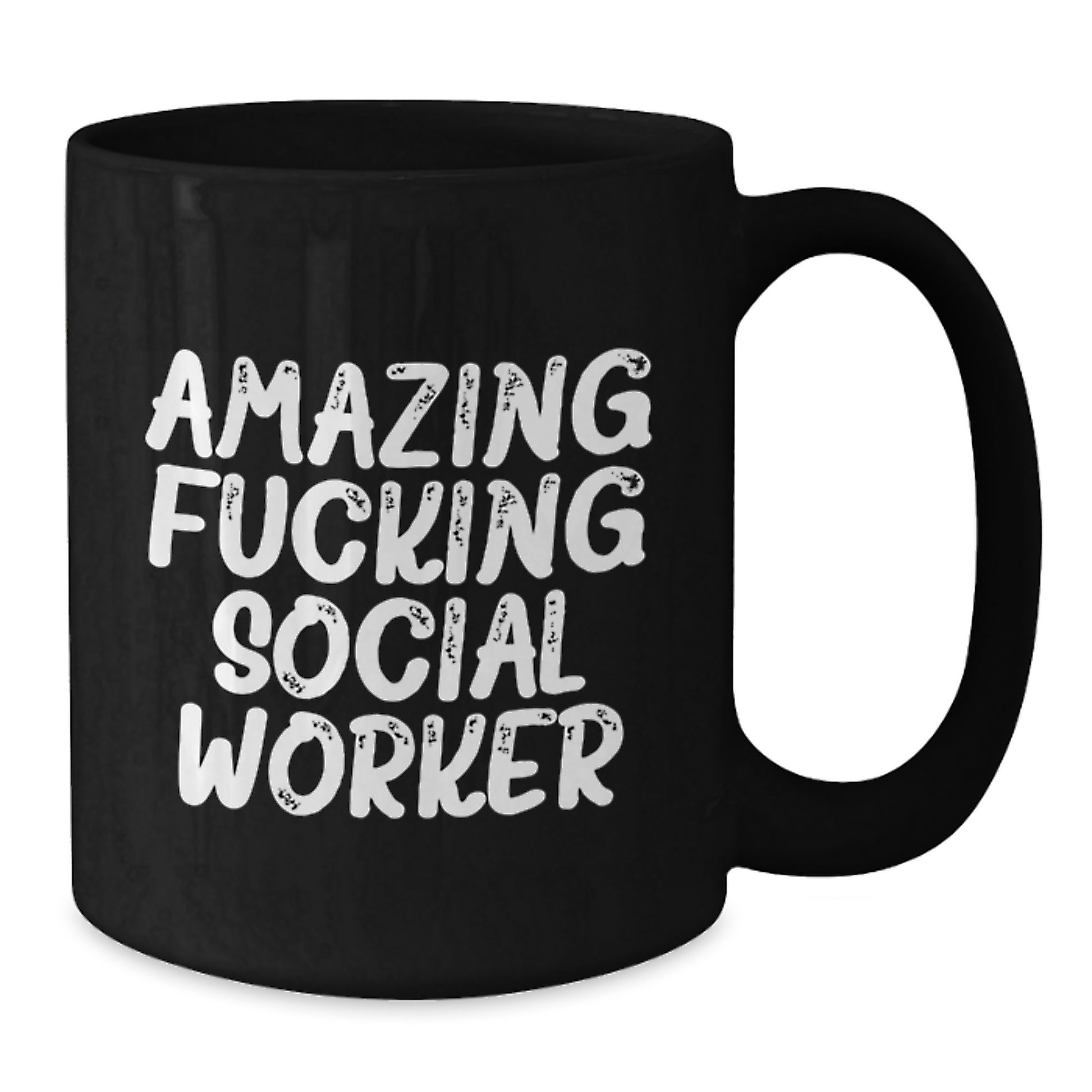 Funny Gift for Social Workers, Amazing Social Worker Mugs, Christmas Unique Gifts from Men to Social Workers, Black Coffee Mug - Additional
