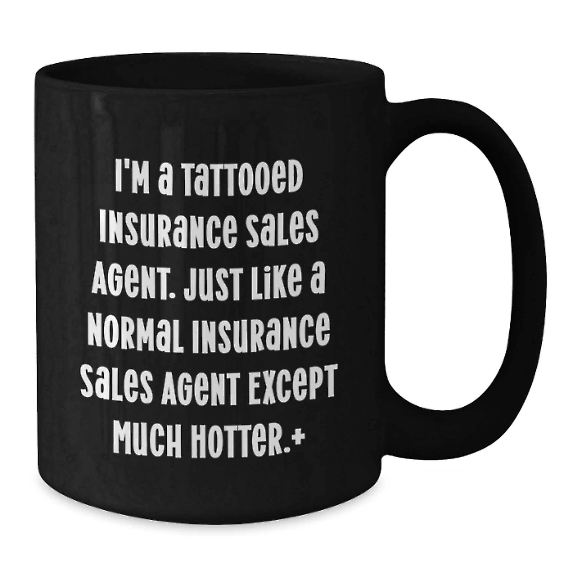 Funny Insurance Sales Agent Gifts from Friends, Black Coffee Mug for Insurance Sales Agent, Christmas Unique - Additional