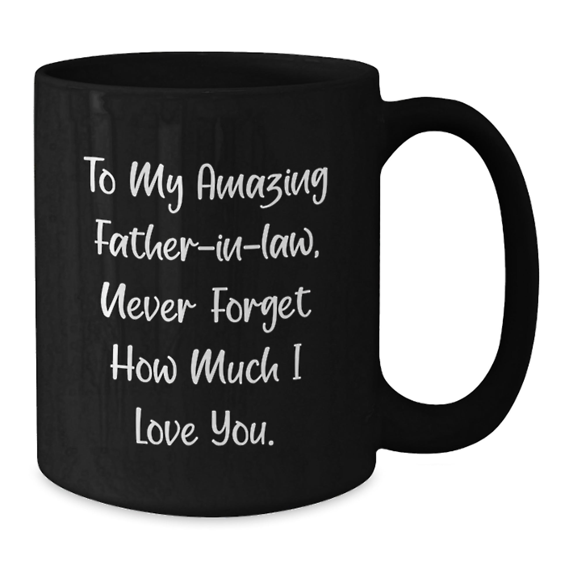 Funny Gifts for Father-in-law, To My Amazing Father-in-law, Black Coffee Mug with Christmas Unique Gifts from Family - Additional