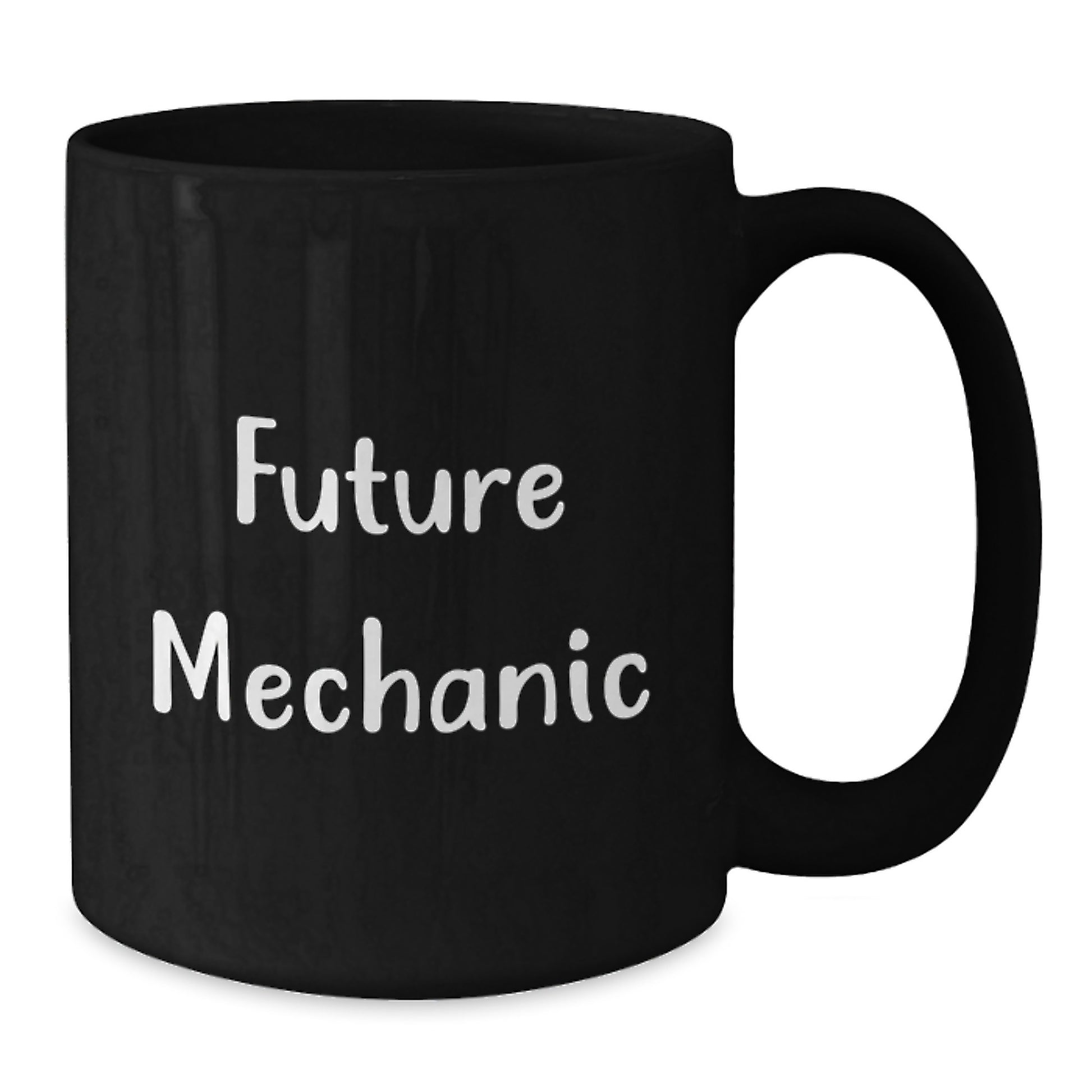 Future Mechanic Funny Mugs for Men, Unique Gifts from Friends for Christmas, Black Coffee Mug with Inspirational Quote - Additional