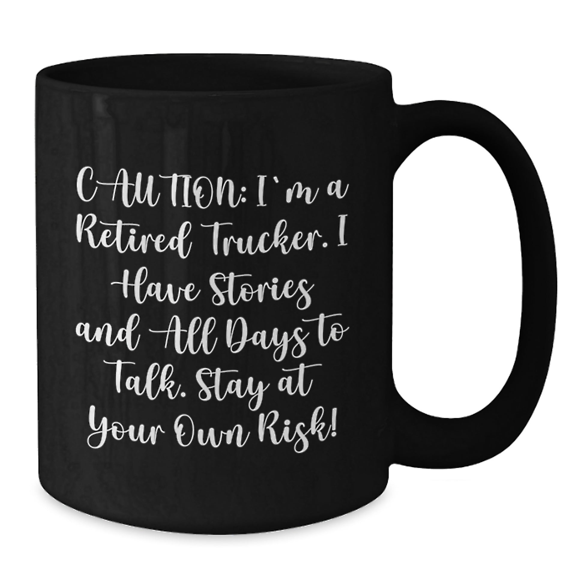 Funny Trucker Gifts for Him, Black Coffee Mug, Gifts from Family, Friends, Coworkers, Trucker Humor, Christmas Unique Presents - Additional