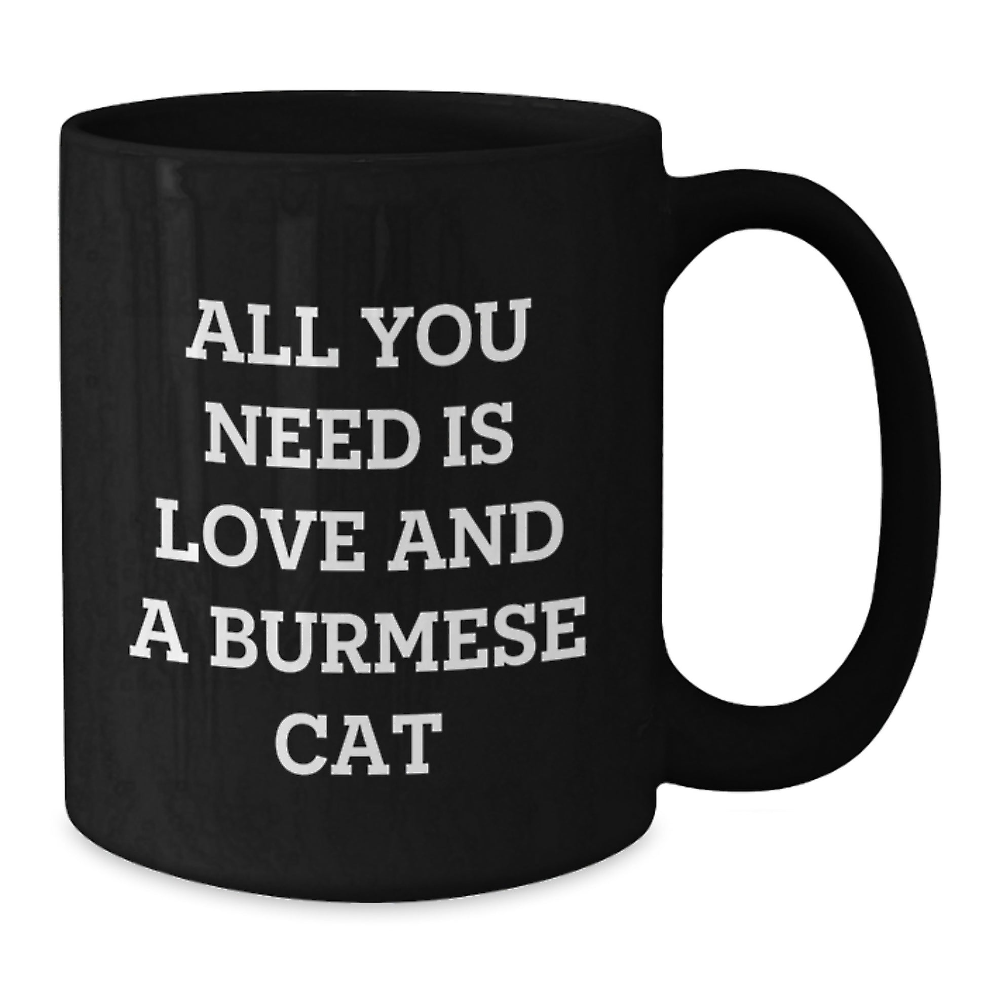 Burmese Cat Lover Funny Coffee Mug Gifts from Friends for Burmese Cat Enthusiasts - Christmas Unique Burmese Cat Mugs with All You Need Is Love Quote - Additional