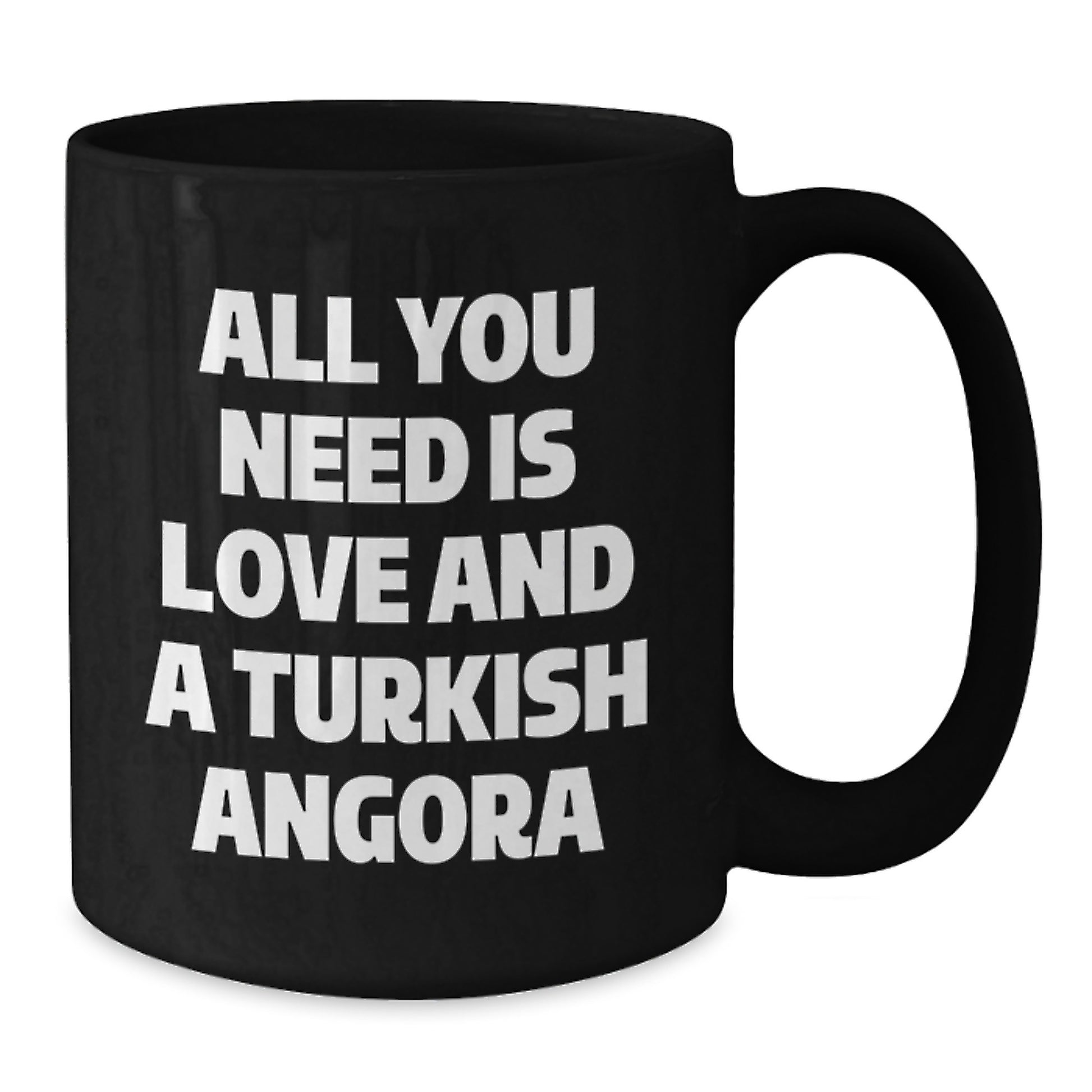 Turkish Angora Cat Lover Gifts from Men - Christmas Unique Gifts for Turkish Angora Cat Enthusiast - Inspirational Black Coffee Mug - Additional