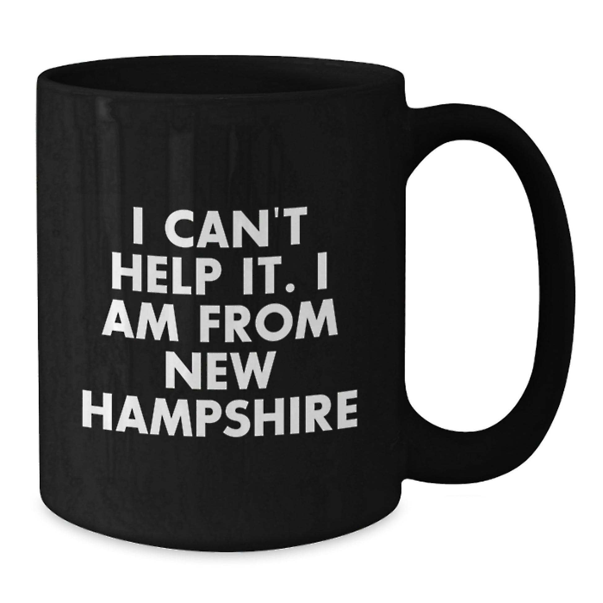New Hampshire Christmas Unique Gifts for Men and Women - Funny Quote Black Coffee Mug - Gifts from New Hampshire to Family and Friends - Additional