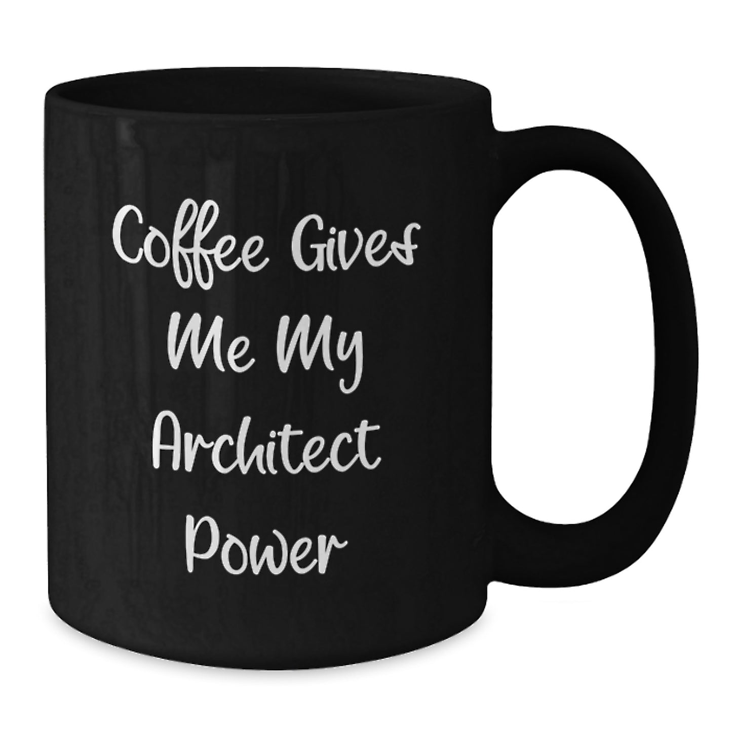 Architect Quotes Christmas Unique Gifts for Friends - Coffee Gives Me My Architect Power Funny Mug, Black Architect Coffee Mug, Architect Gifts from Men - Additional