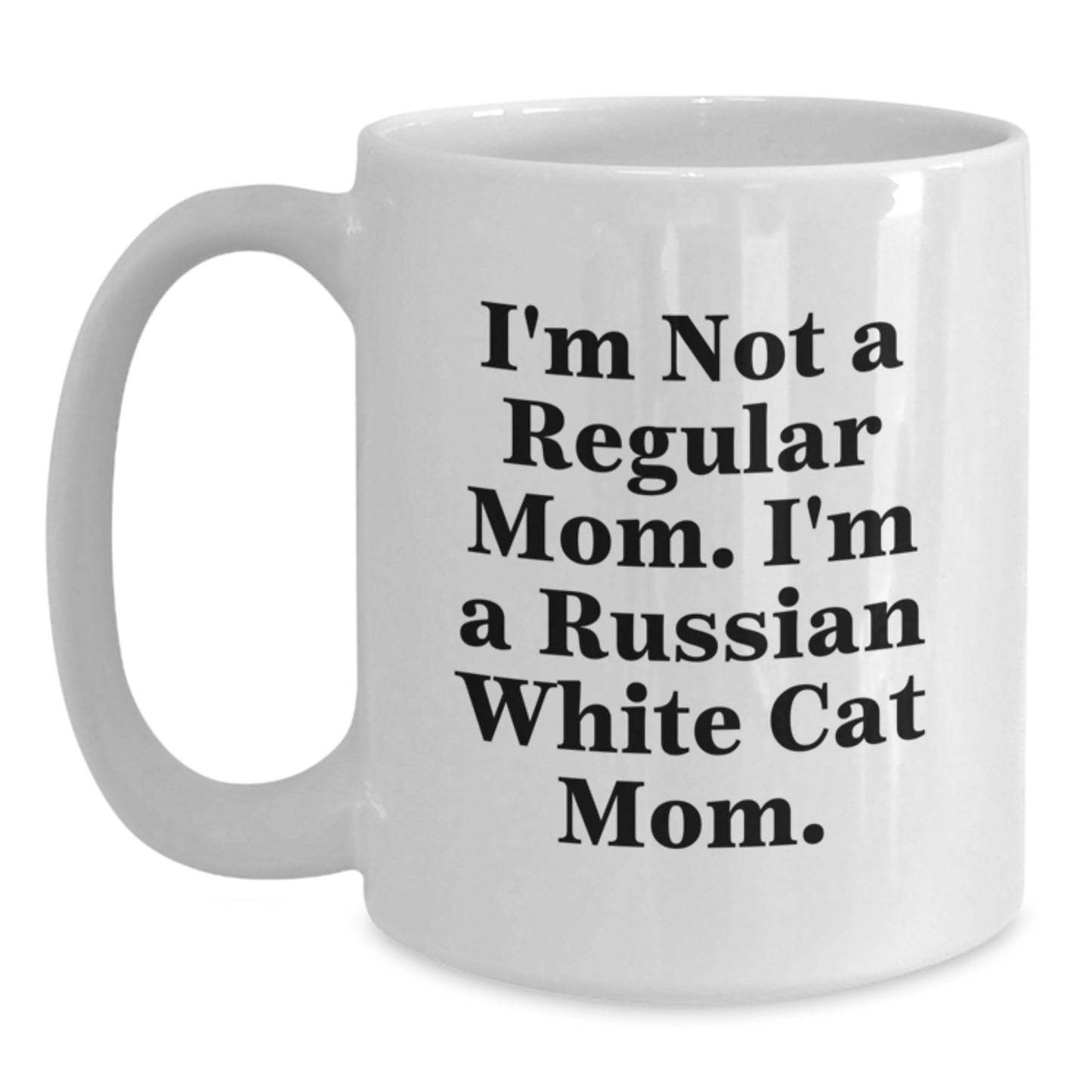 Funny Russian White Cat Mom Gifts, Unique Birthday Unique Gifts from Friends, White Coffee Mug for Russian White Cat Lovers - Main