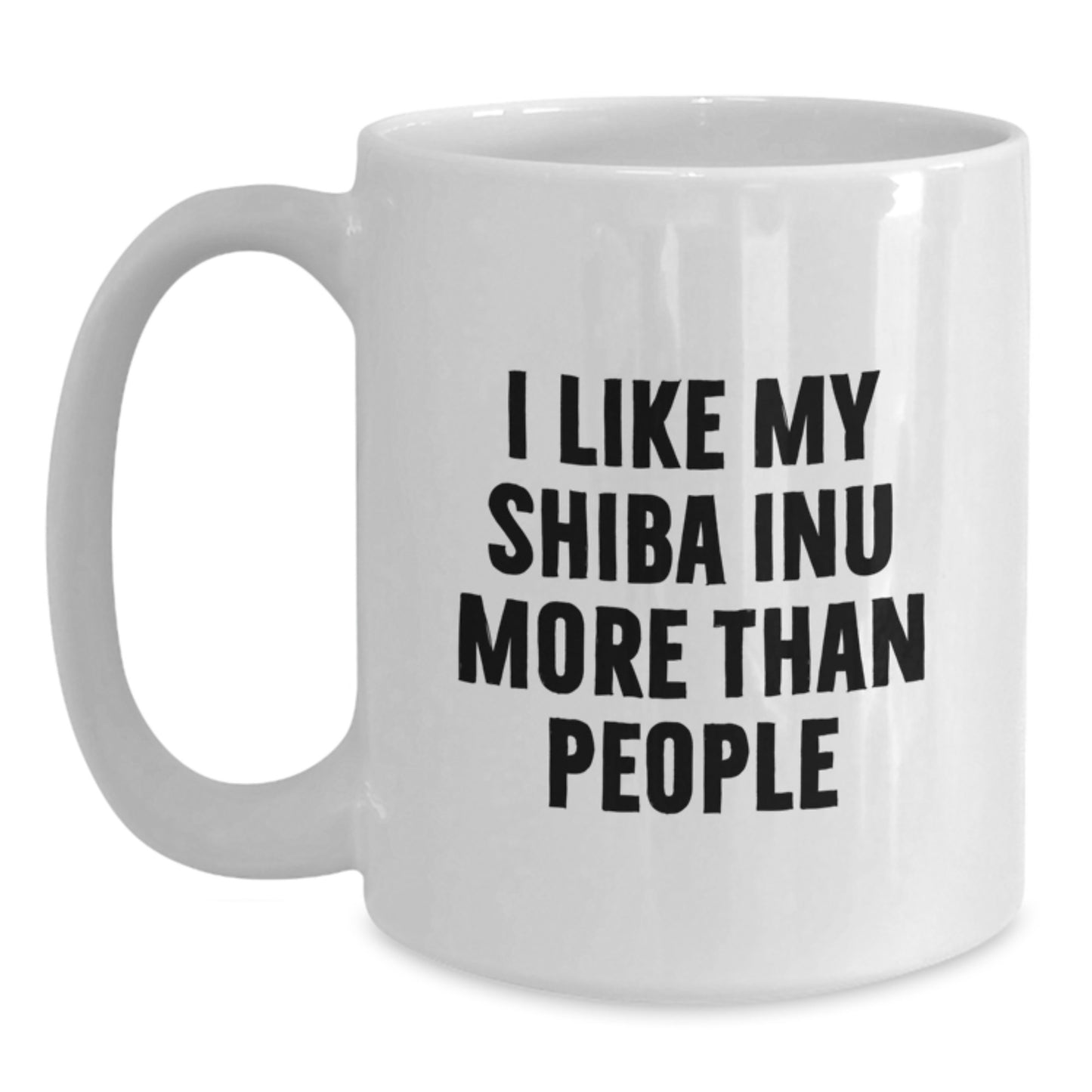 Funny Shiba Inu Dog Gifts from Friends for Birthday Unique Delights - I Like My Shiba Inu More Than People White Coffee Mug - Main